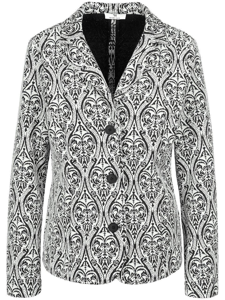 Jersey blazer ornamentenjacquard Van Peter Hahn zwart