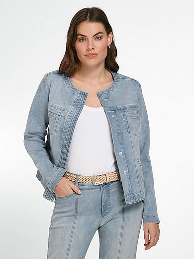 Emilia Lay - Denim jacket with breast pocket - bleached denim
