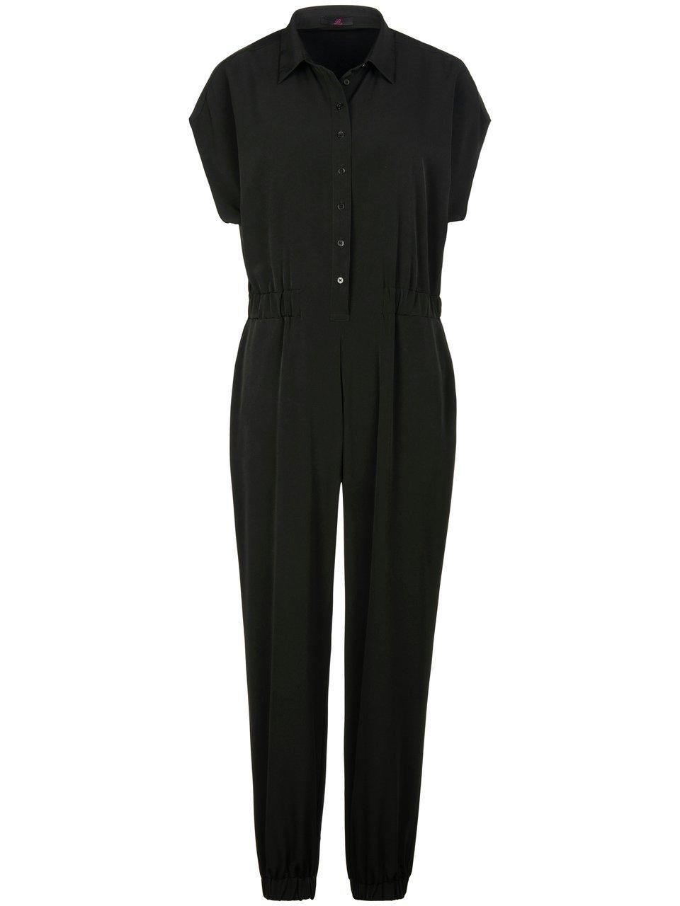 Jumpsuit korte knoopsluiting Van Emilia Lay zwart