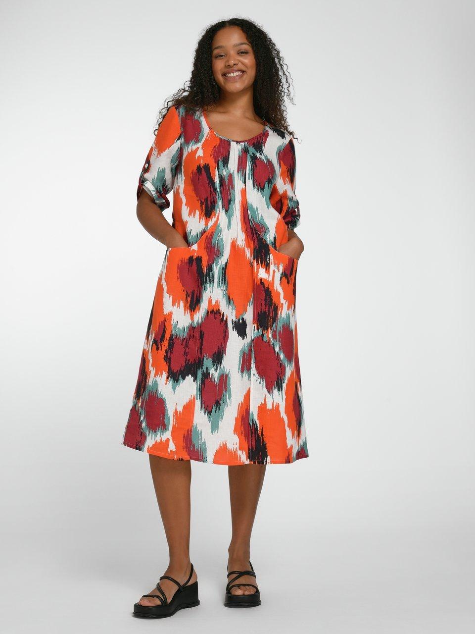 Robe rouge en lin outlet