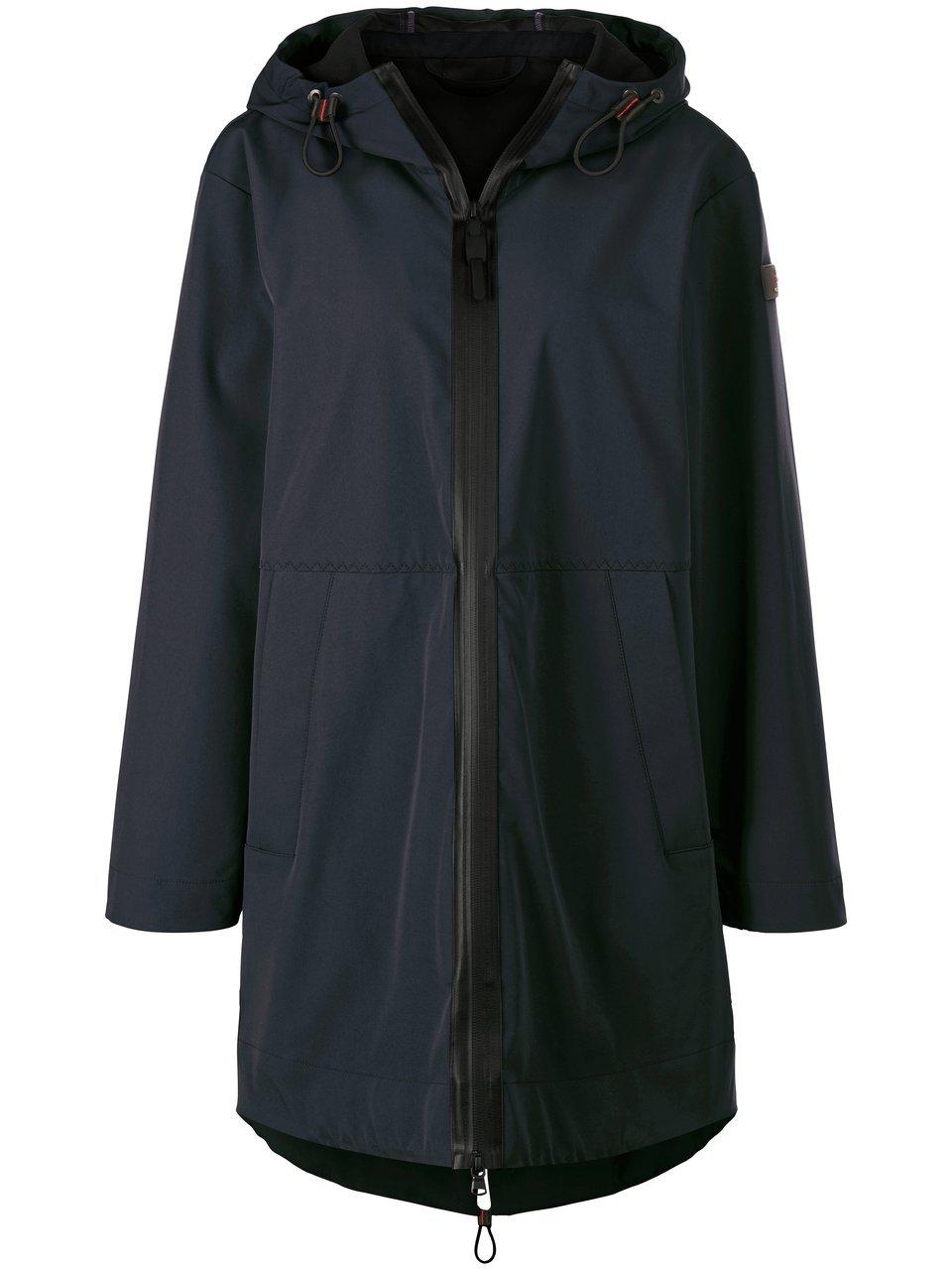 Lange softshell-jas capuchon Van Peuterey zwart