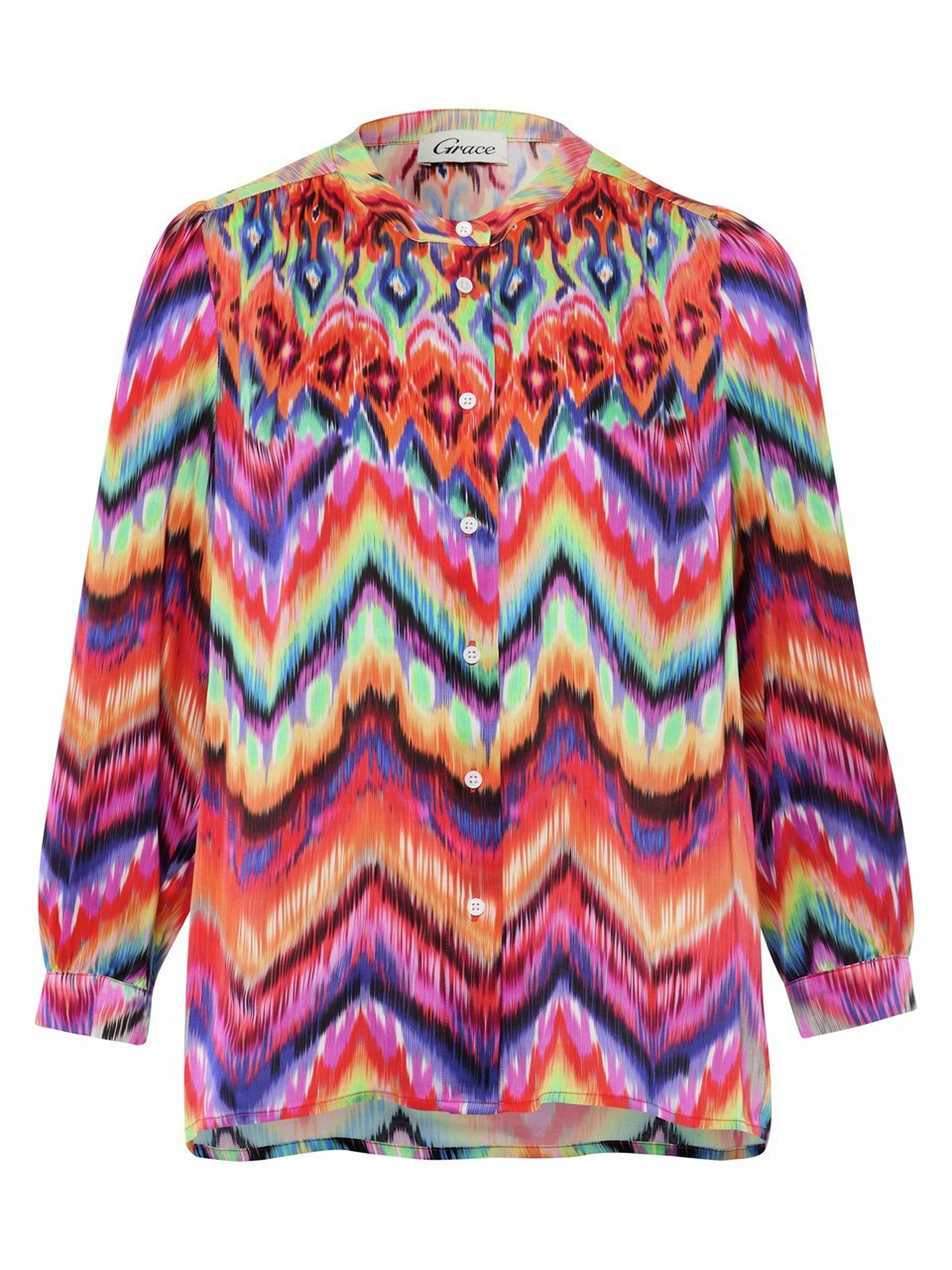 Satijnen blouse Van Grace multicolour