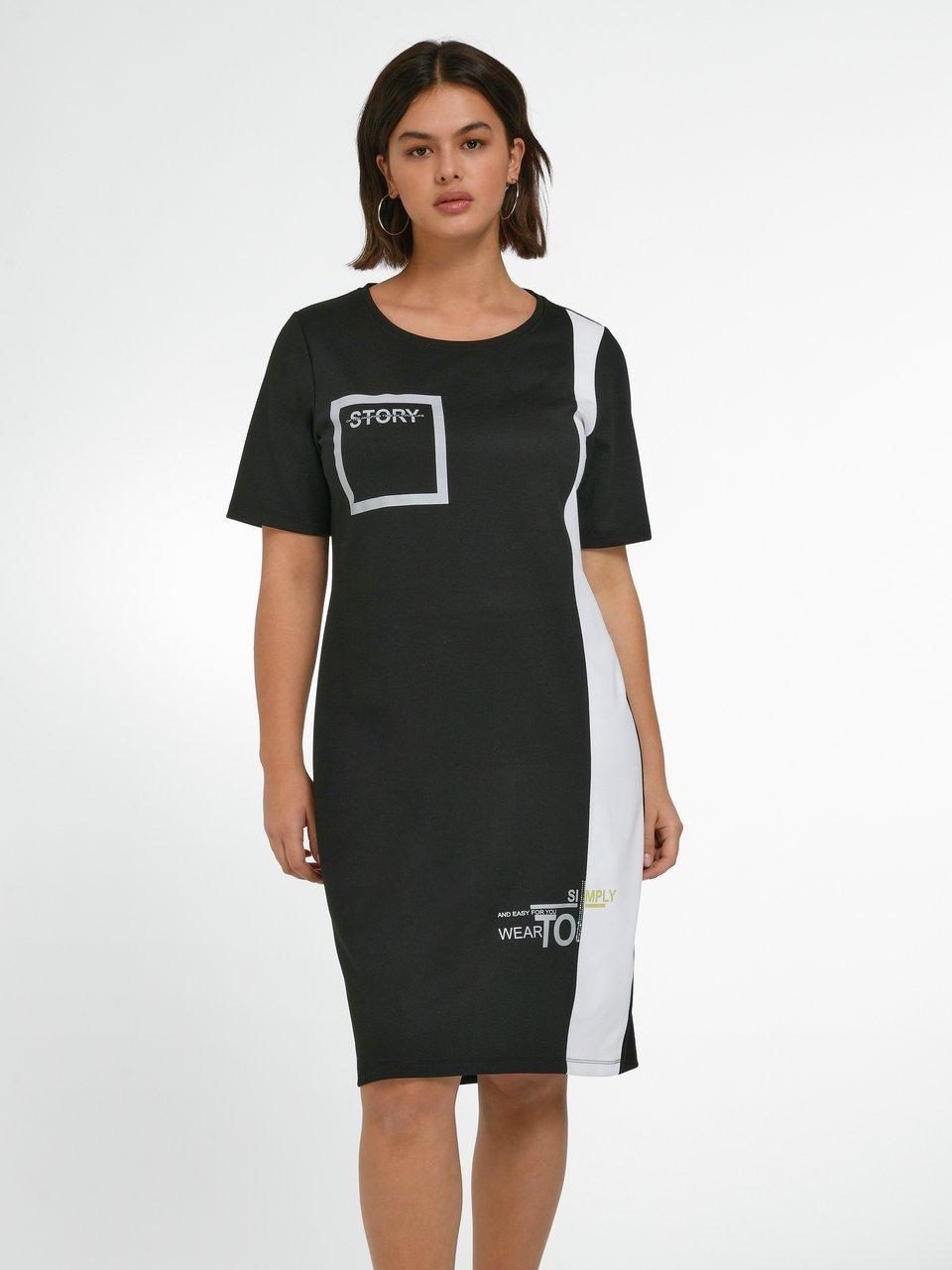 seeyou - Jersey-Kleid mit 1/2-Arm - Schwarz/Weiß