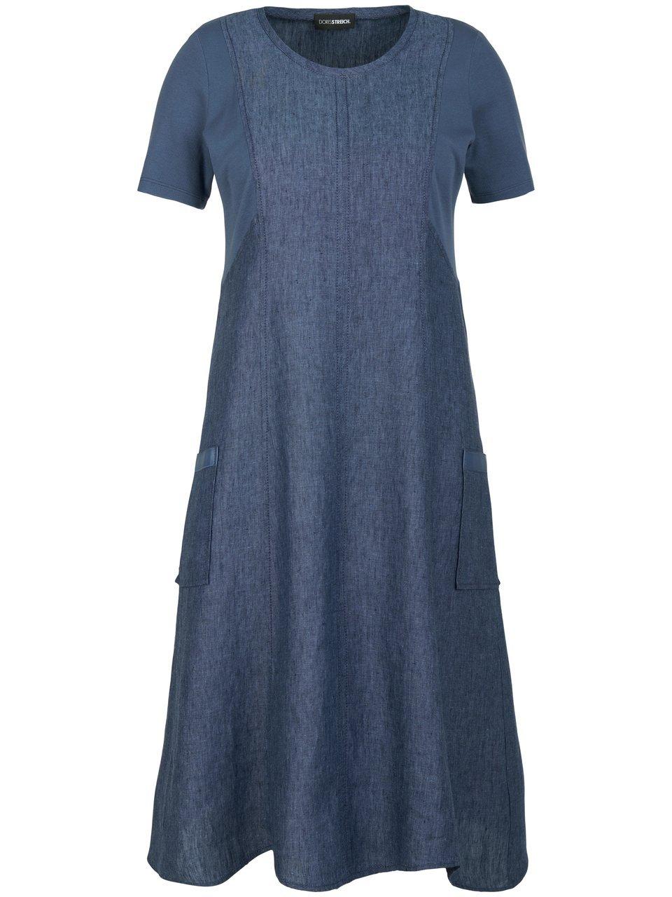 Jurk 100% linnen Van Doris Streich blauw