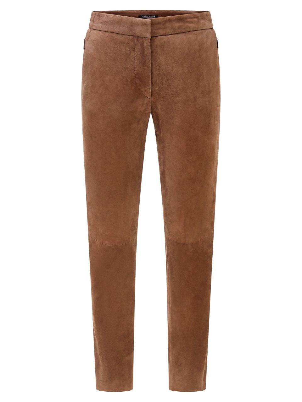 Leren broek geitensuèdeleer Van Fadenmeister Berlin beige