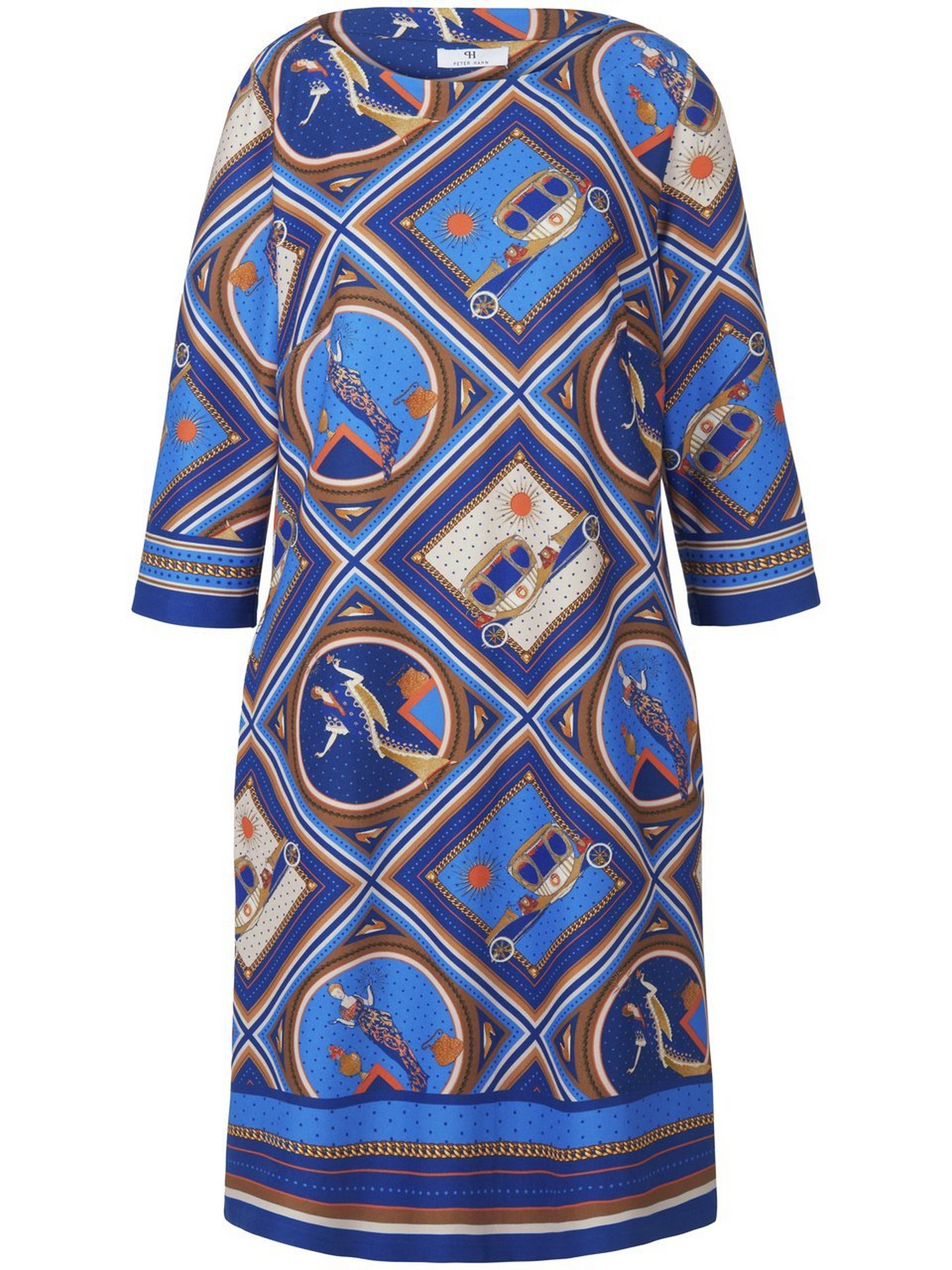 Jersey jurk 3/4-mouwen Van Peter Hahn Eternal blauw