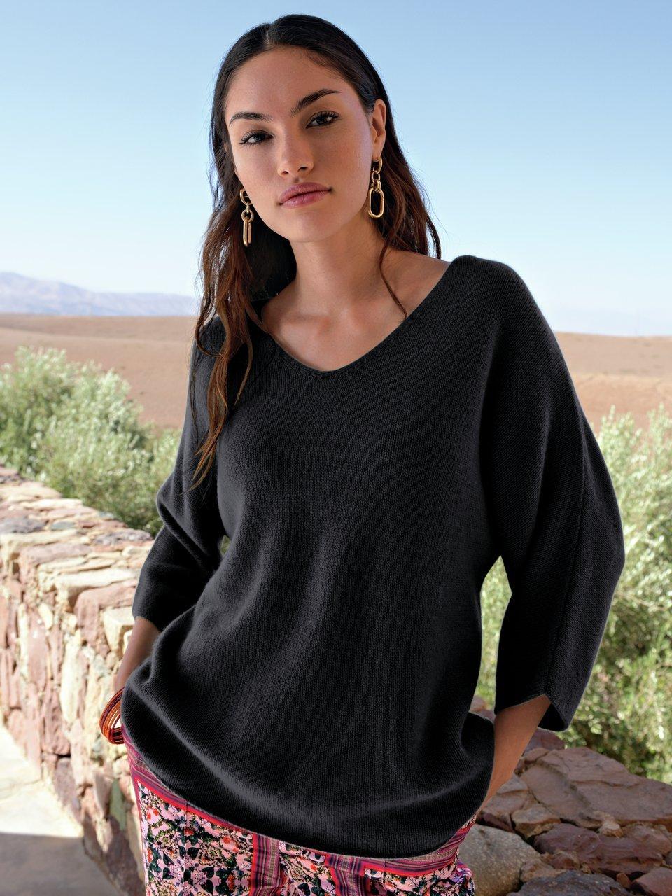 Schwarze Damen Kaschmir-Pullover im Peter Online-Shop kaufen Hahn