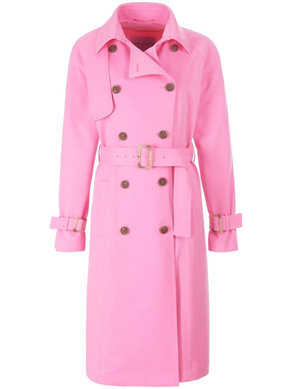 Trenchcoat in tweerijmodel Van Marcel Ostertag pink