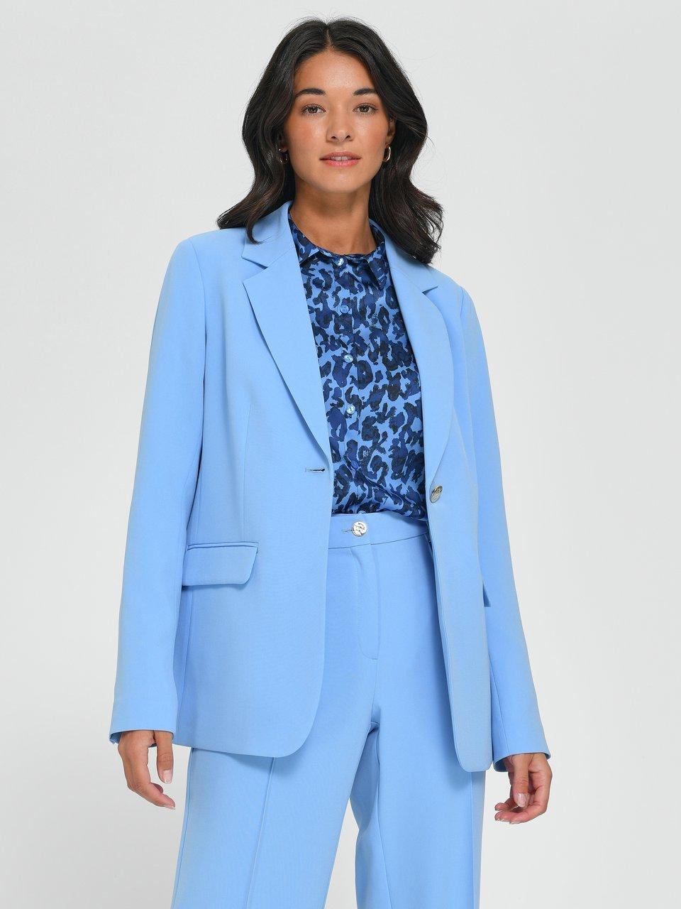 Marcel Ostertag Le blazer long col tailleur bleu