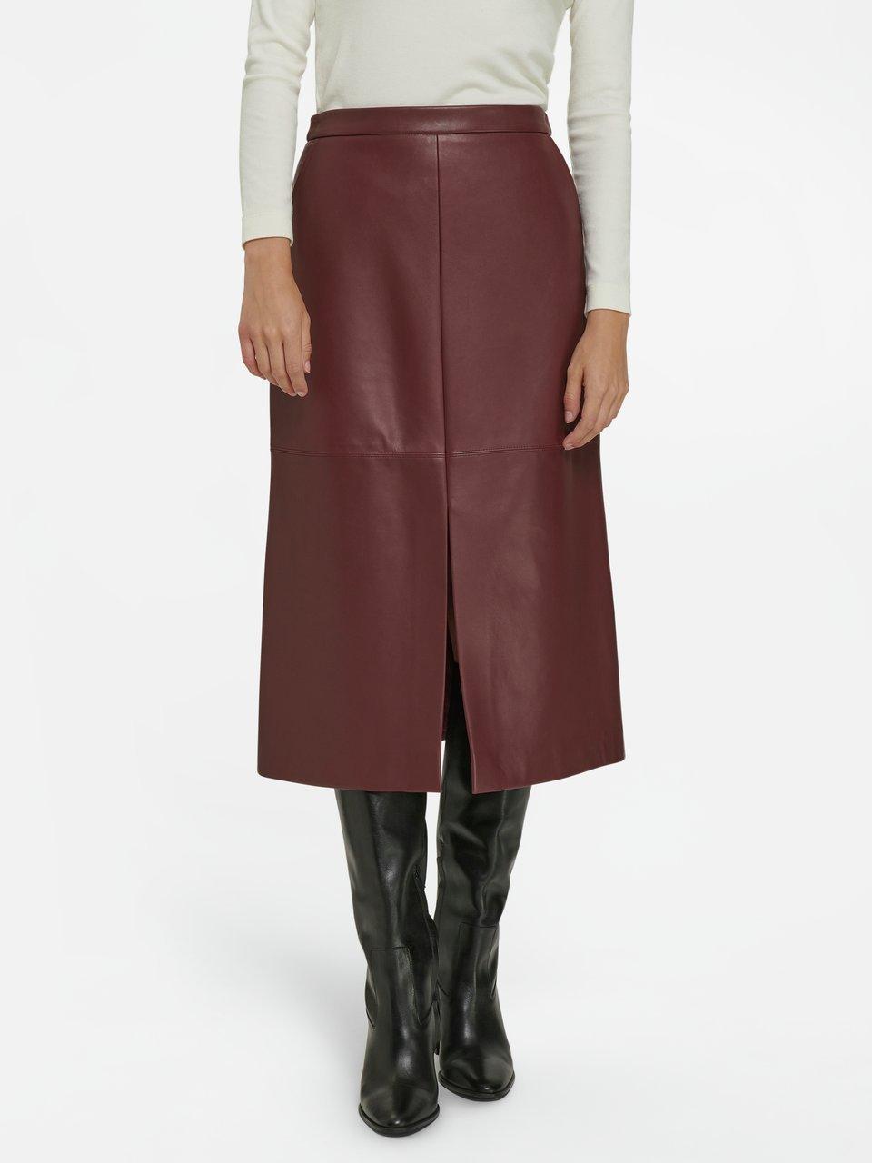 Luisa Spagnoli Leren rok bordeaux