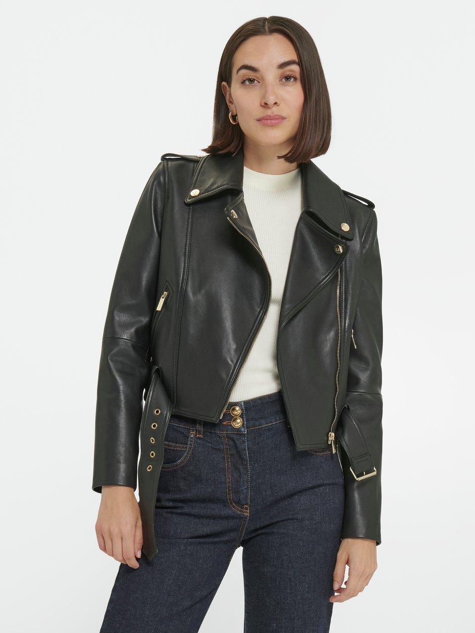 Ladies leather jacket size on sale 14