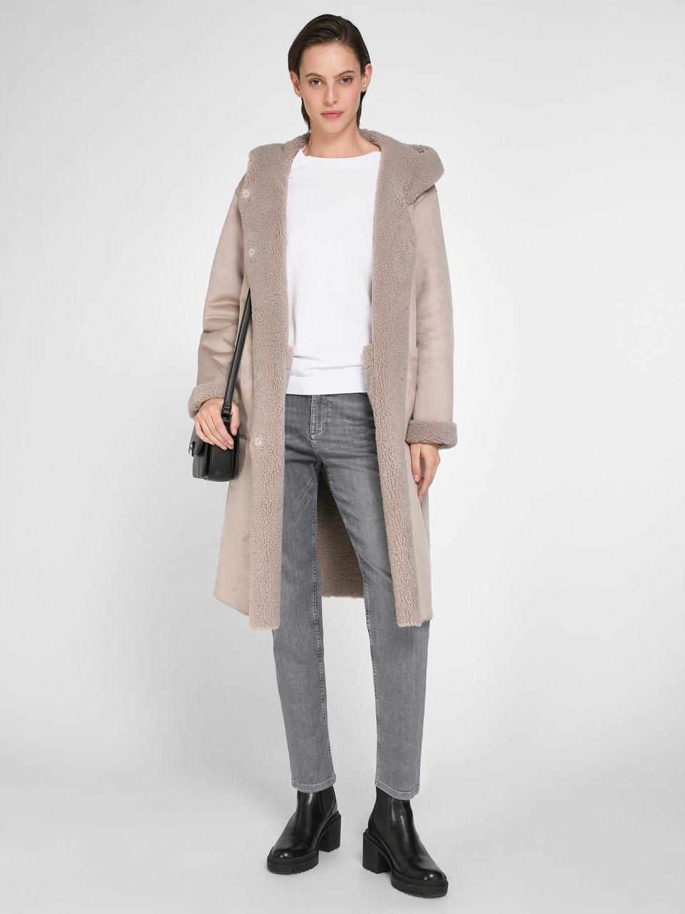 Veste 3/4 Christ | Manteau chic agneau velours Taupe Homme