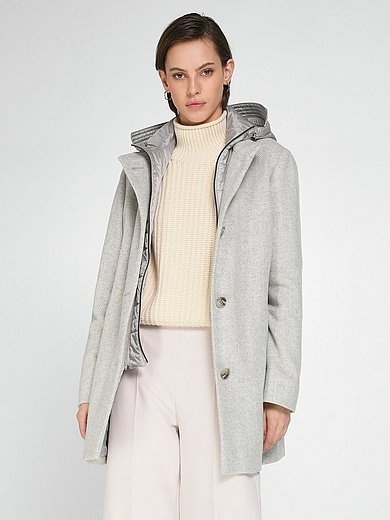 Manisa - jakke i eksklusivt sildebensstof - Lys grå