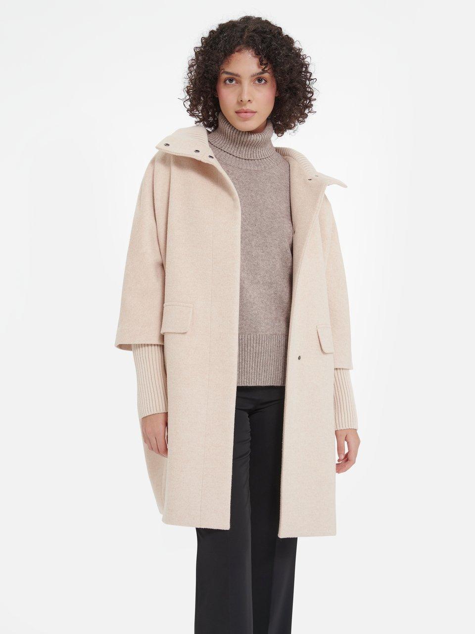 comma Le manteau court col montant beige