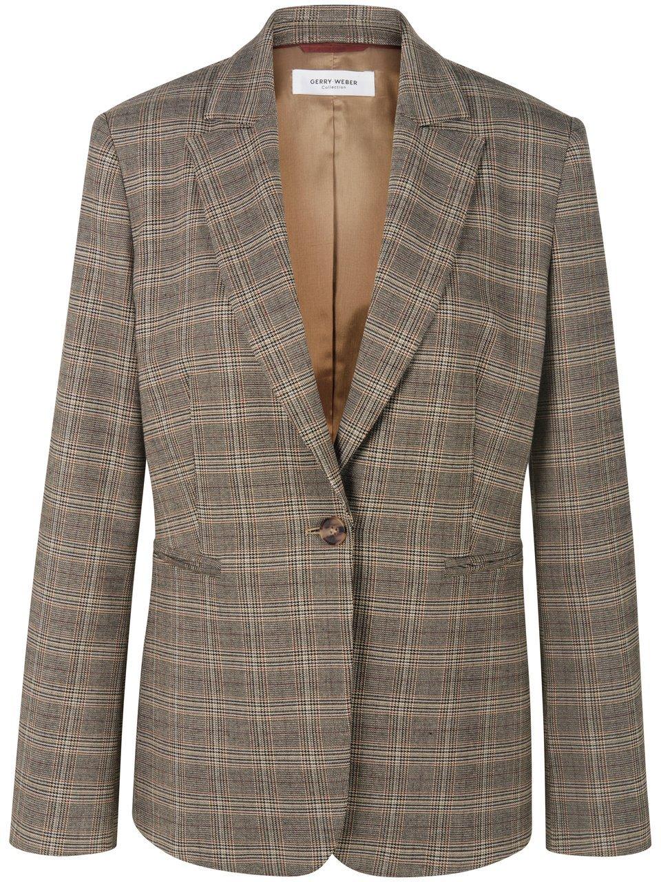 GERRY WEBER Dames Blazer Sand Schwarz Lava Karo-40