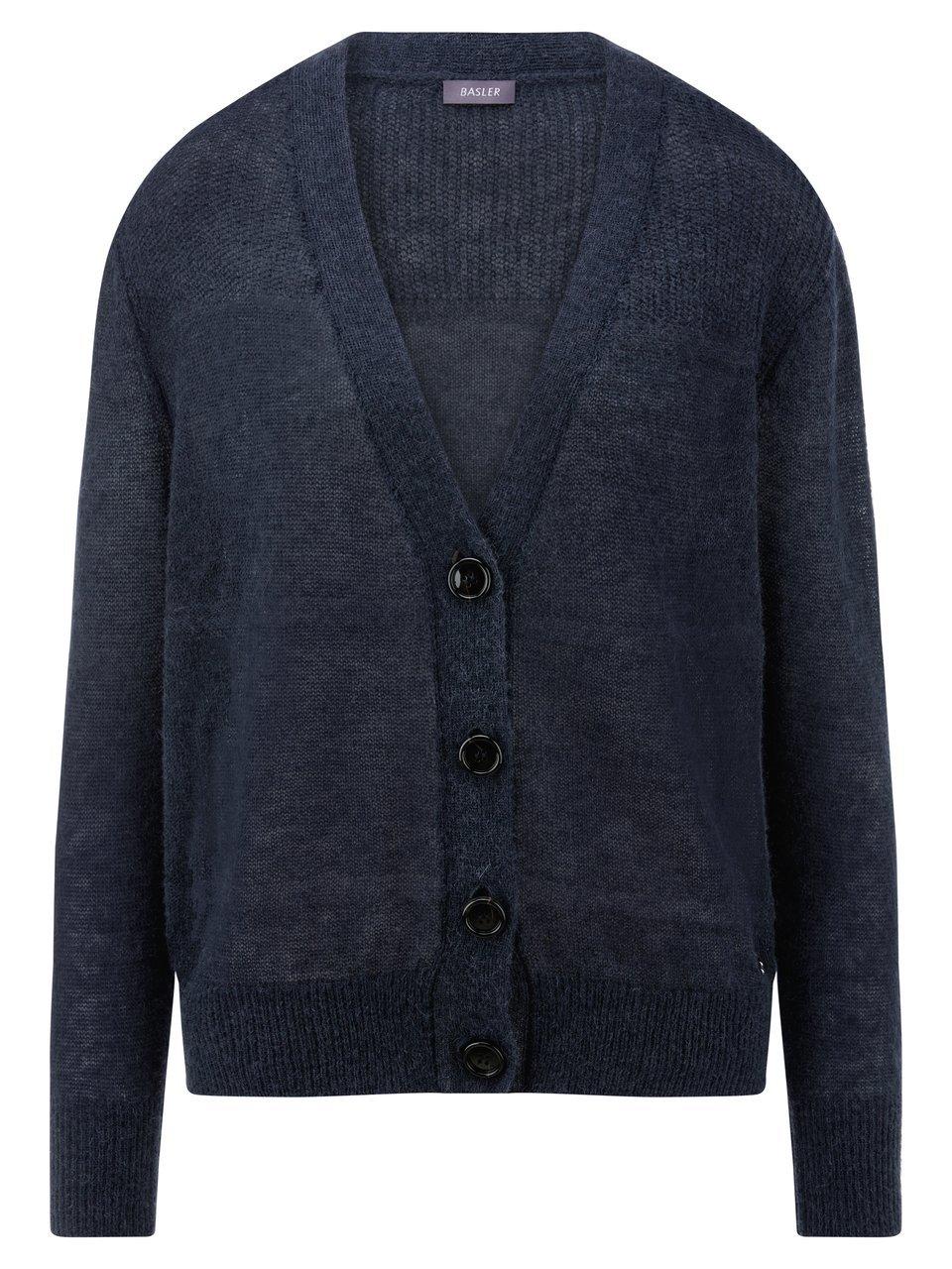 Strickjacke V-Ausschnitt BASLER blau günstig online kaufen