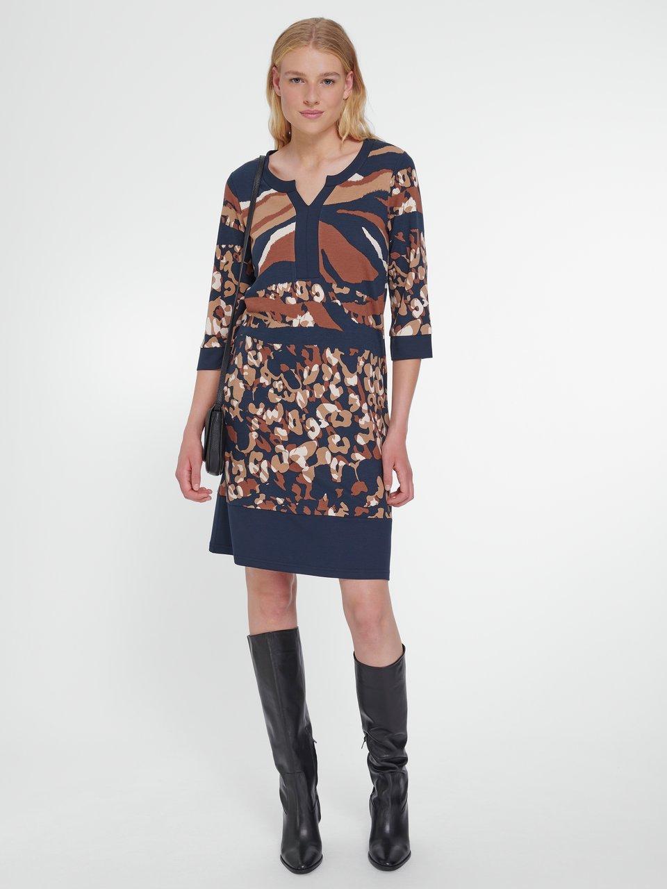 Betty Barclay La robe en jersey manches 3 4 camel multicolore