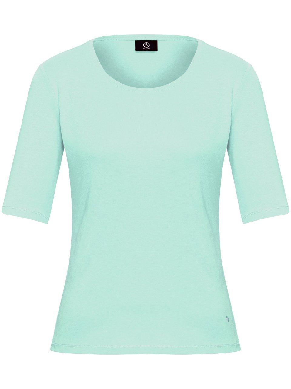 Shirt ronde hals model Velvet Van Bogner turquoise
