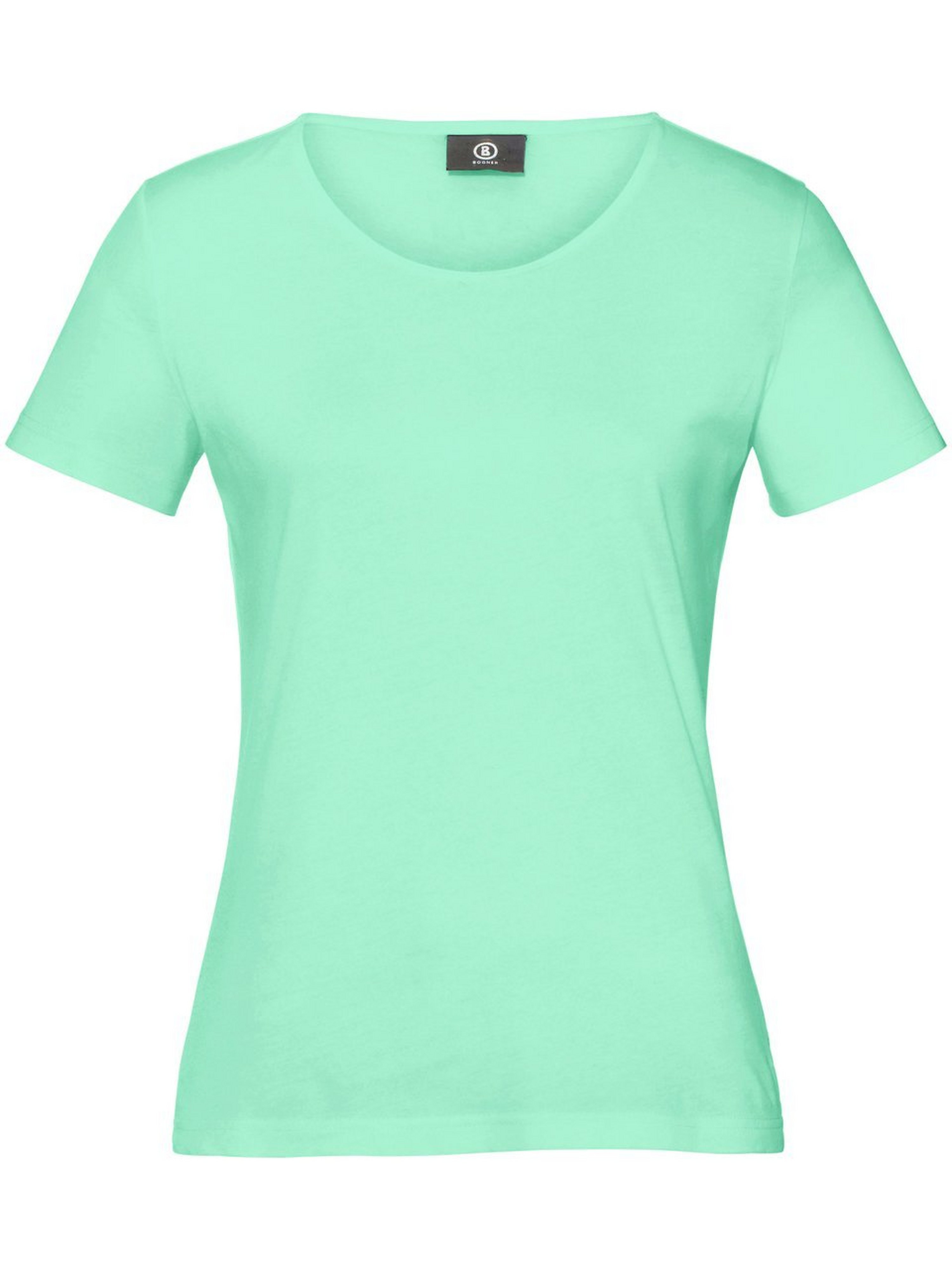 Shirt model Anni 100% katoen ronde hals Van Bogner turquoise