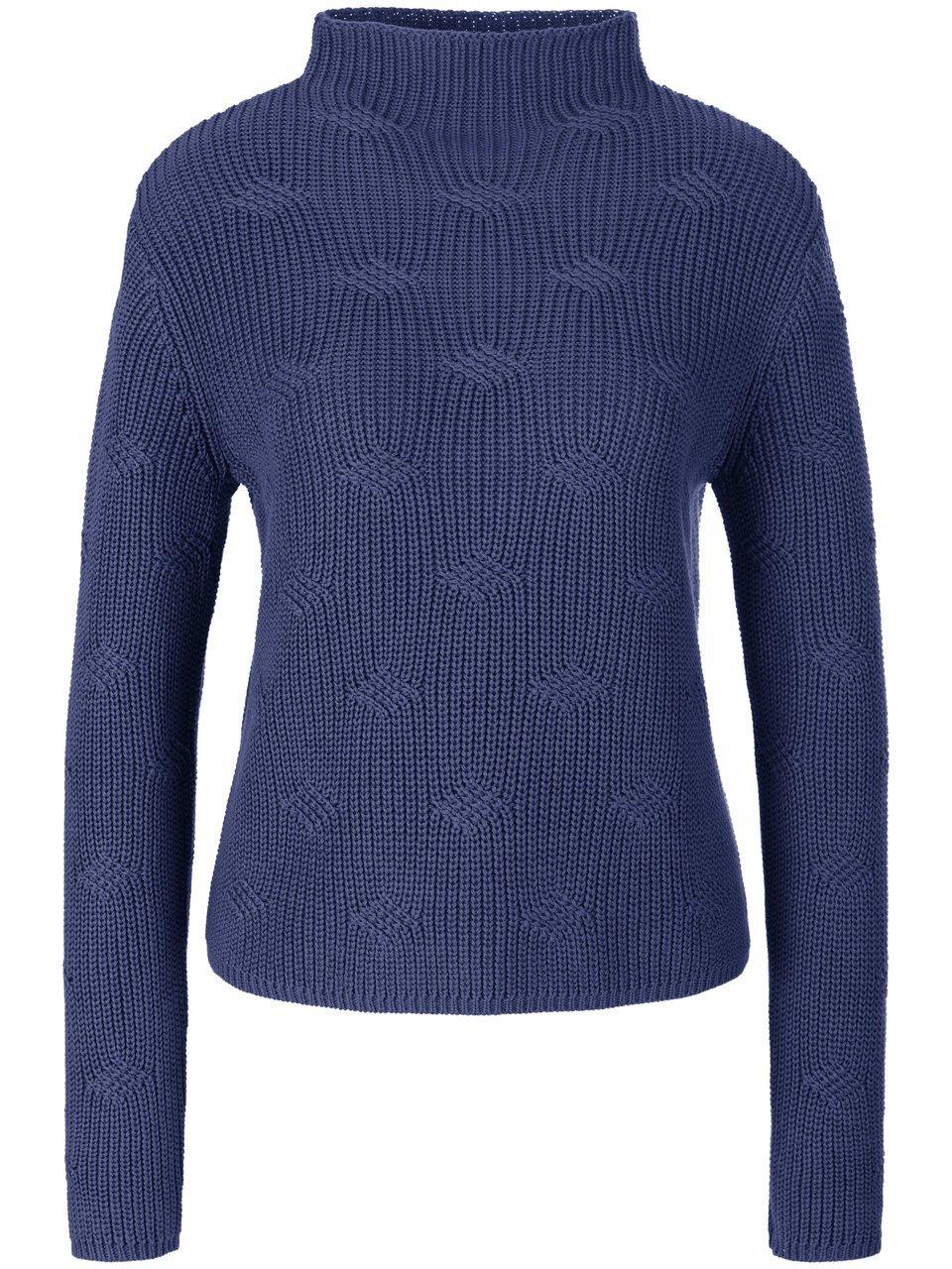 Pullover Stehbundkragen Peter Hahn blau günstig online kaufen