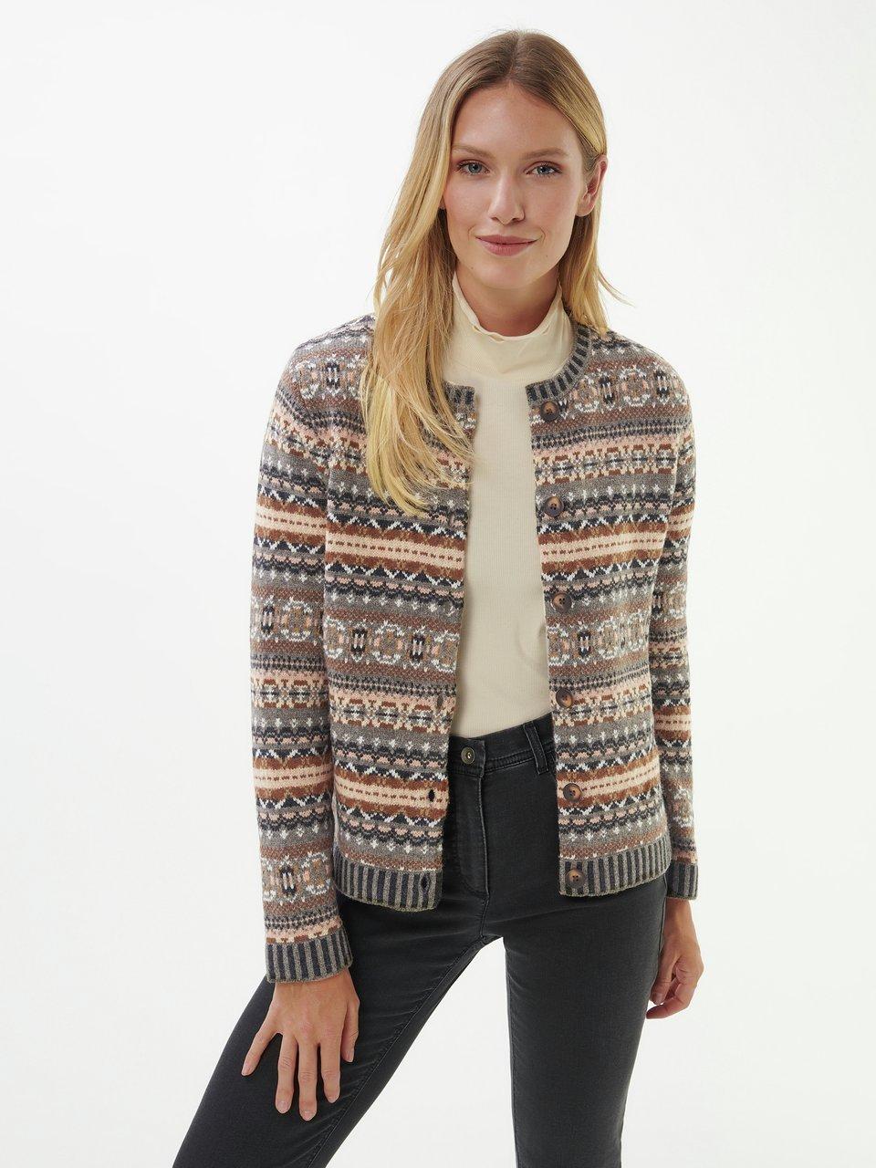 Peter Hahn - Strickjacke mit Rundhals-Ausschnitt