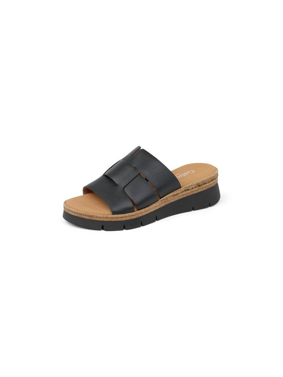 Thumbnail - Gabor - Plateau-Pantolette, schwarz, Gr. 40 - Leder