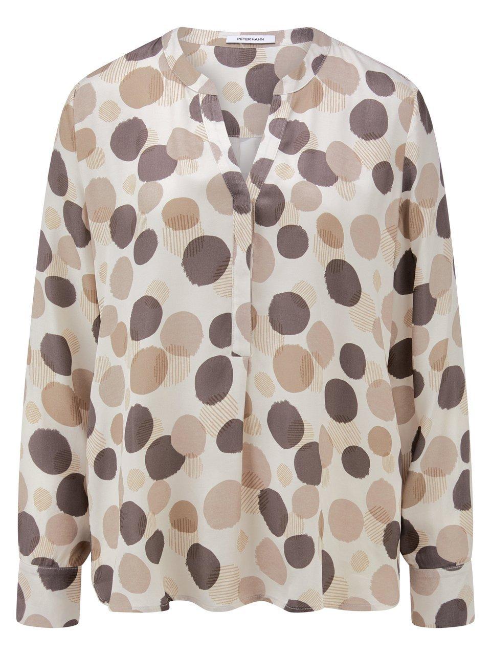 Bluse Rundhals-Ausschnitt Peter Hahn beige günstig online kaufen