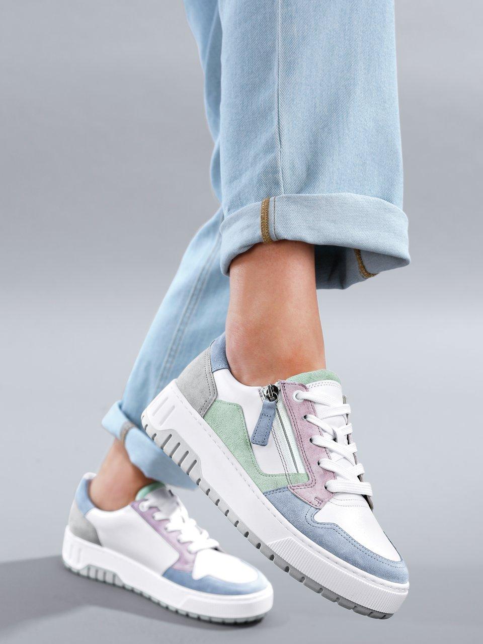 Gabor Comfort Sneaker WeiB Hellblau Multicolor