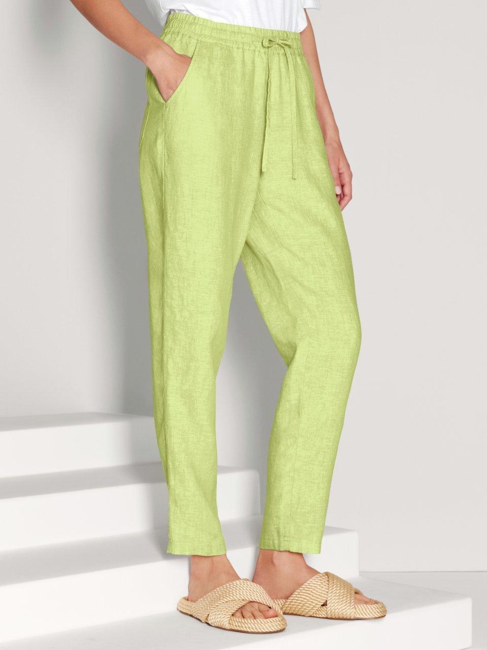 Pantalon léger taille standard long vert clair femme