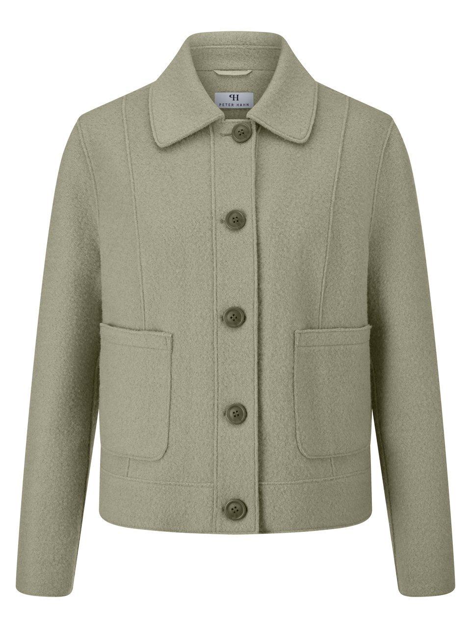 Peter Hahn Jas gemaakt een gebonden wolmix Van  groen