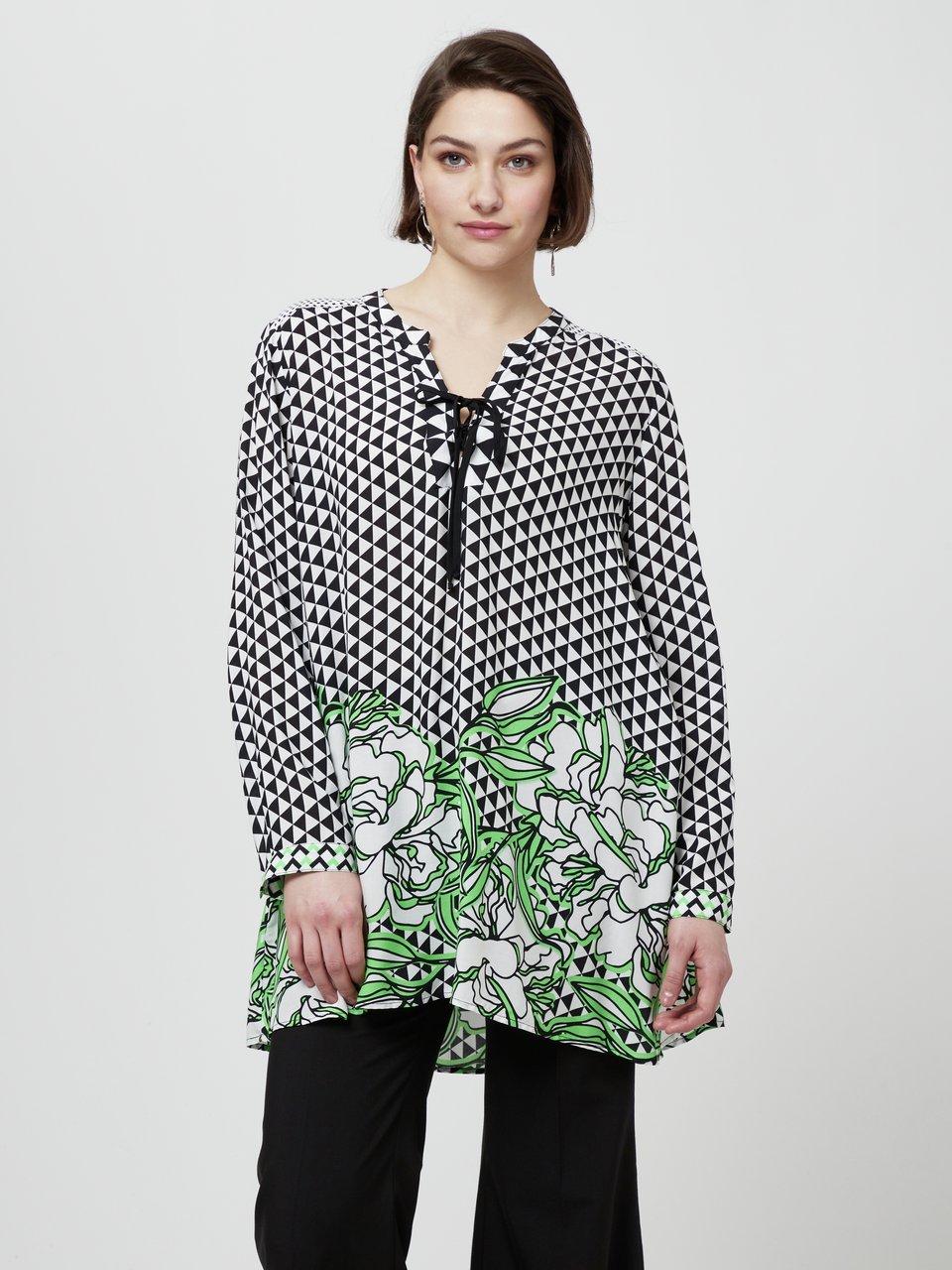 Tunique Noire Motif Floral Et Jungle - Taille 54 - Polyester - Neuve Sans étiquettes