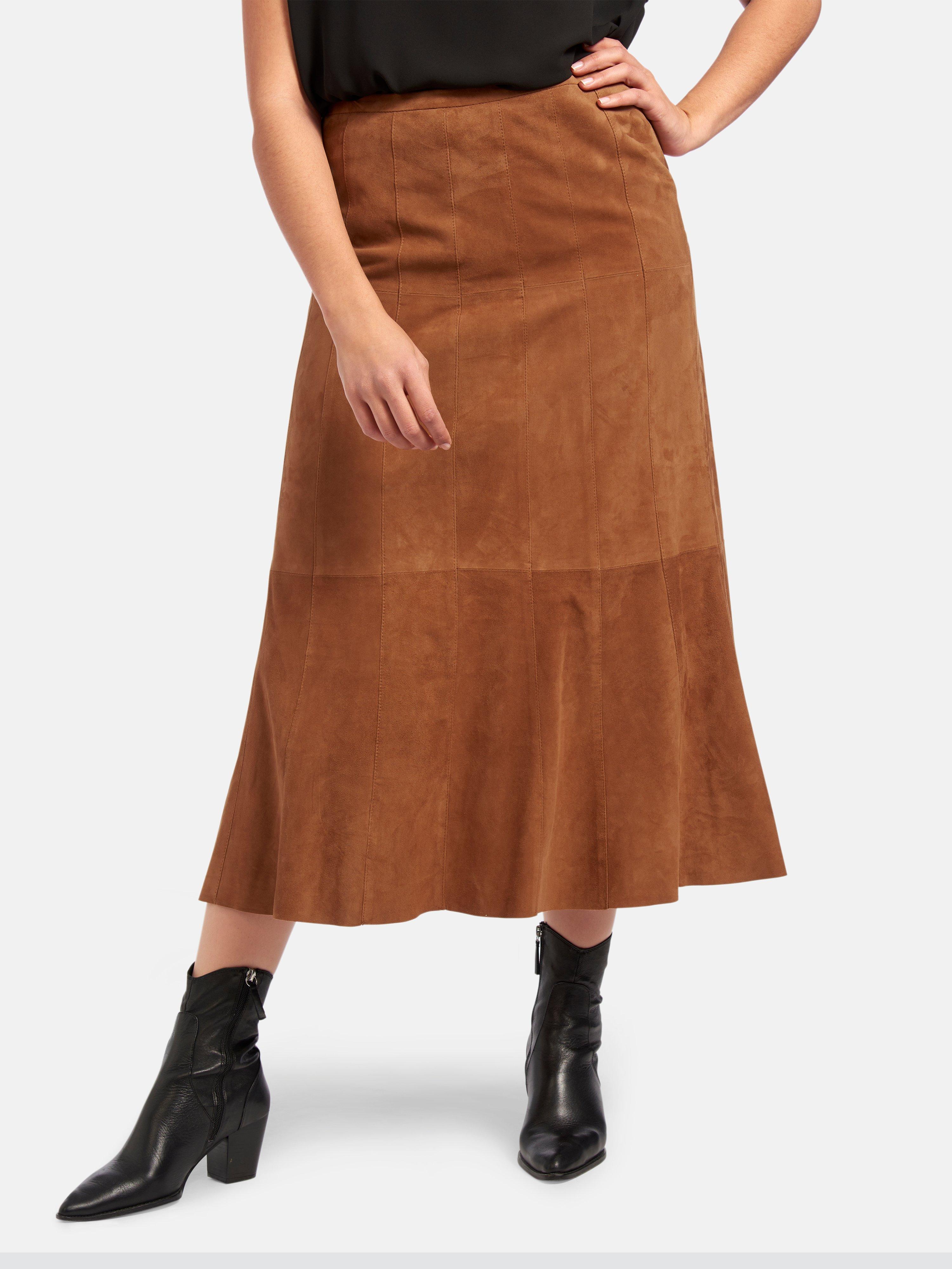 Emilia Lay - La jupe en cuir velours de chevreau