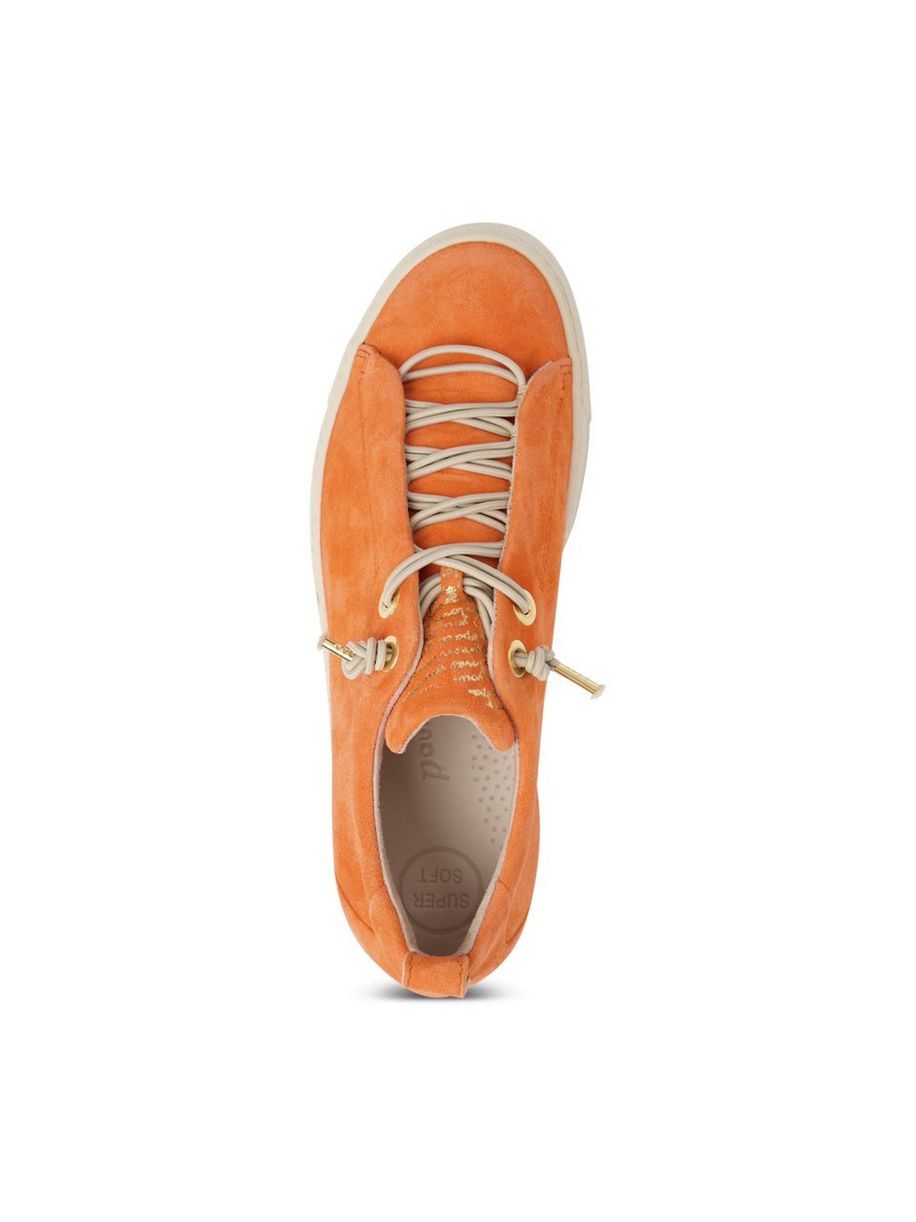 Sneakers i kalvenappa Fra Paul Green orange