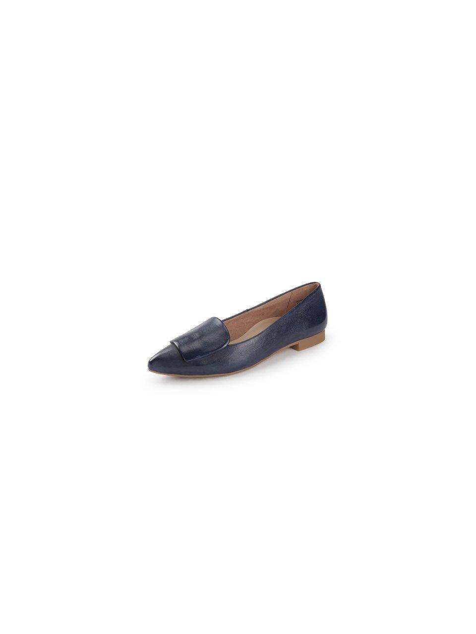 Paul Green Les ballerines en cuir nappa de veau bleu fonc