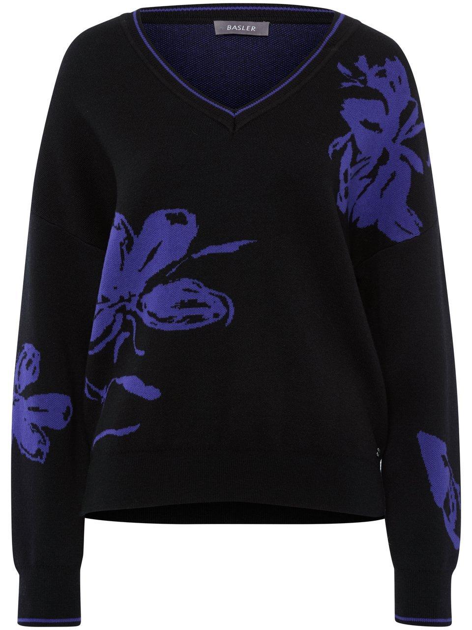 Jacquard-Pullover BASLER schwarz günstig online kaufen