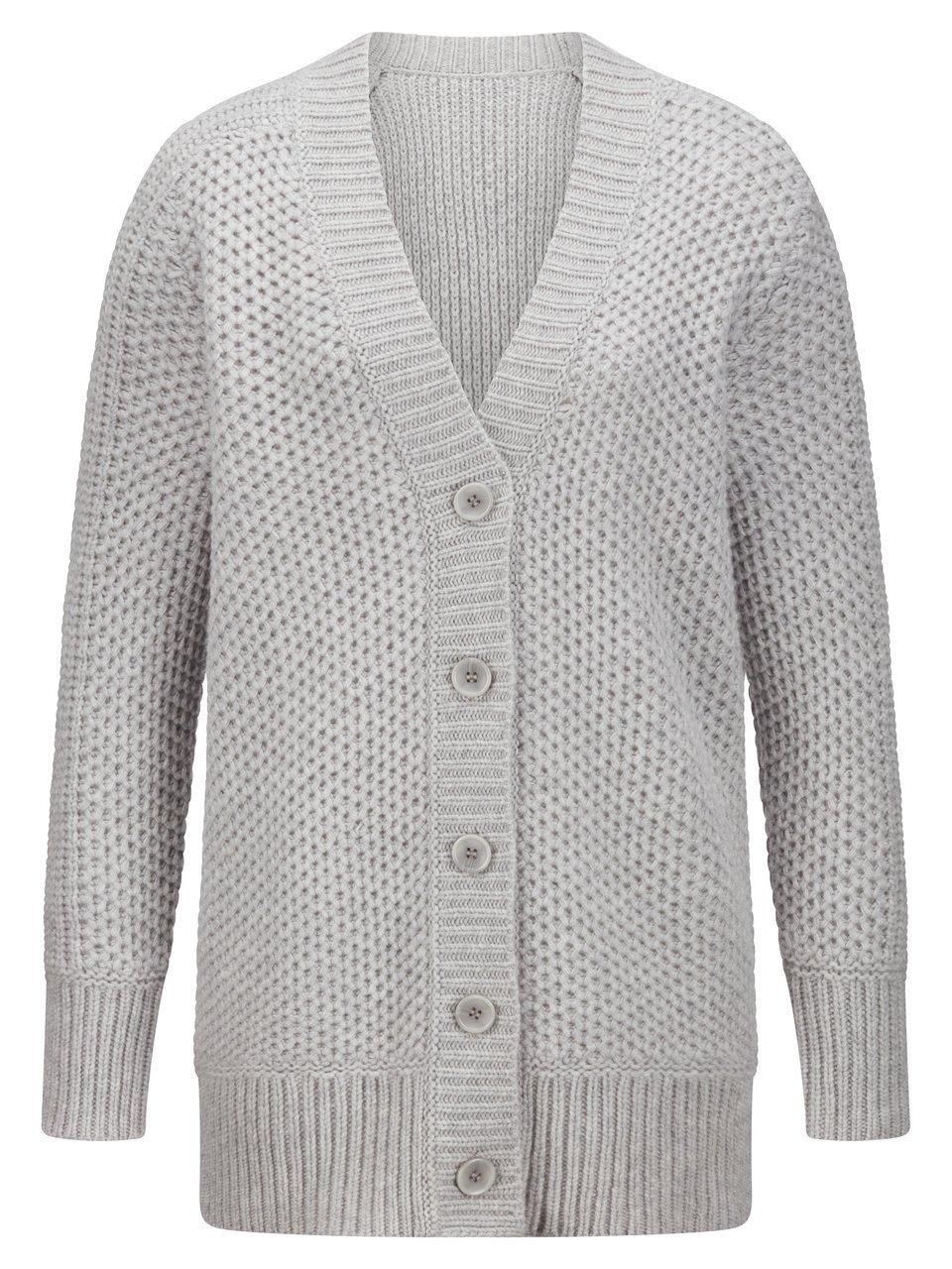 Long-Strickjacke Fadenmeister Berlin grau günstig online kaufen