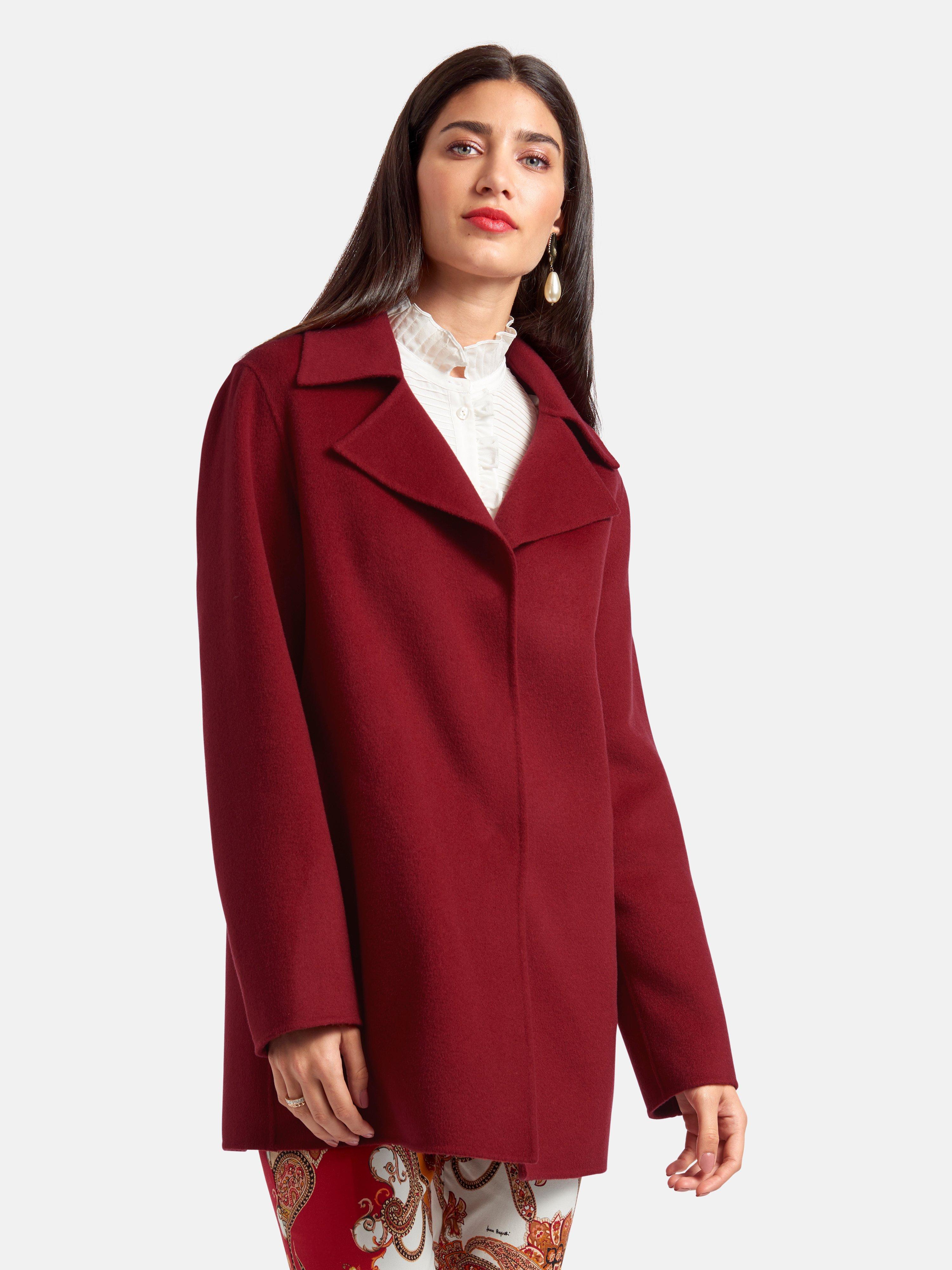 Laura Biagiotti Roma - Flared coat made of double-woven fabric - claret
