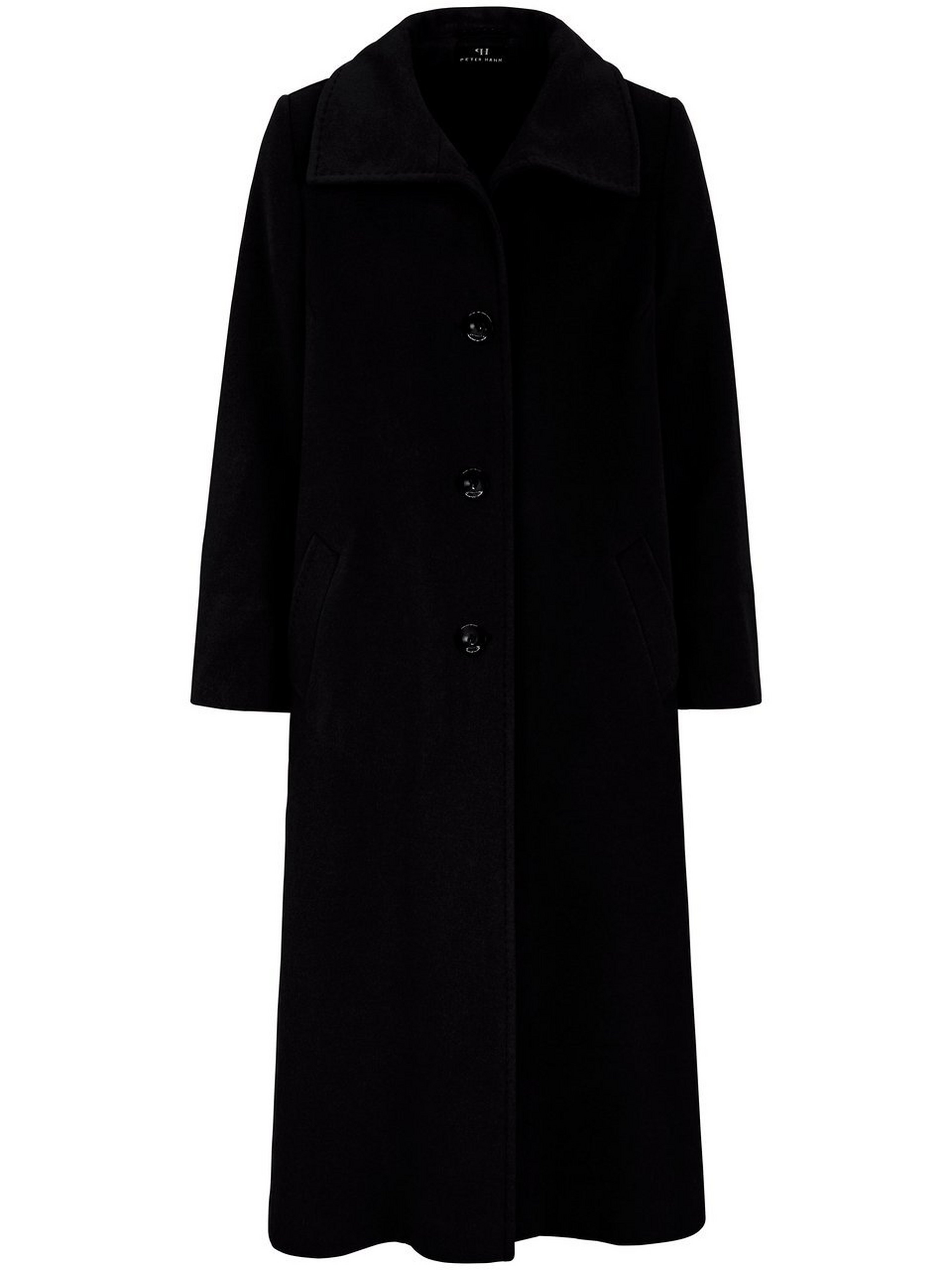 Coat in a slightly flared A line Peter Hahn black