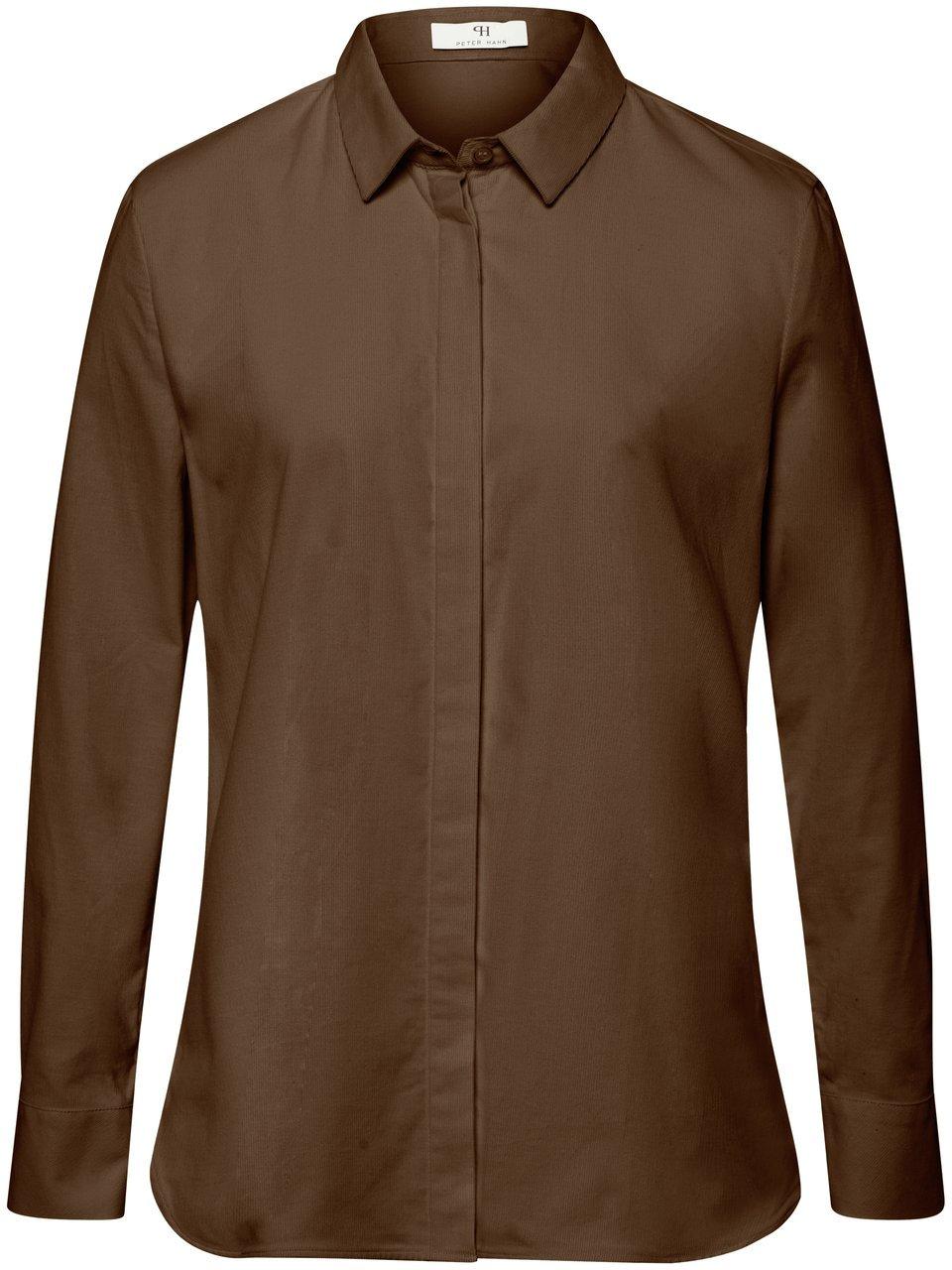 Thumbnail - Peter Hahn - Cordbluse, braun, Gr. 48 / XL - Baumwolle