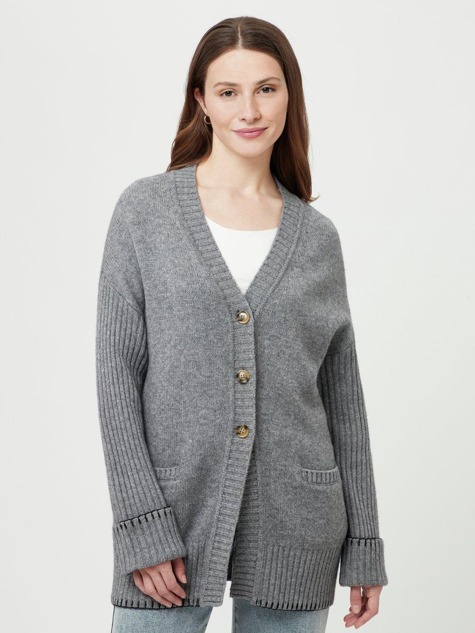 Elegant Einfarbige langärmelige Business-Strickjacke