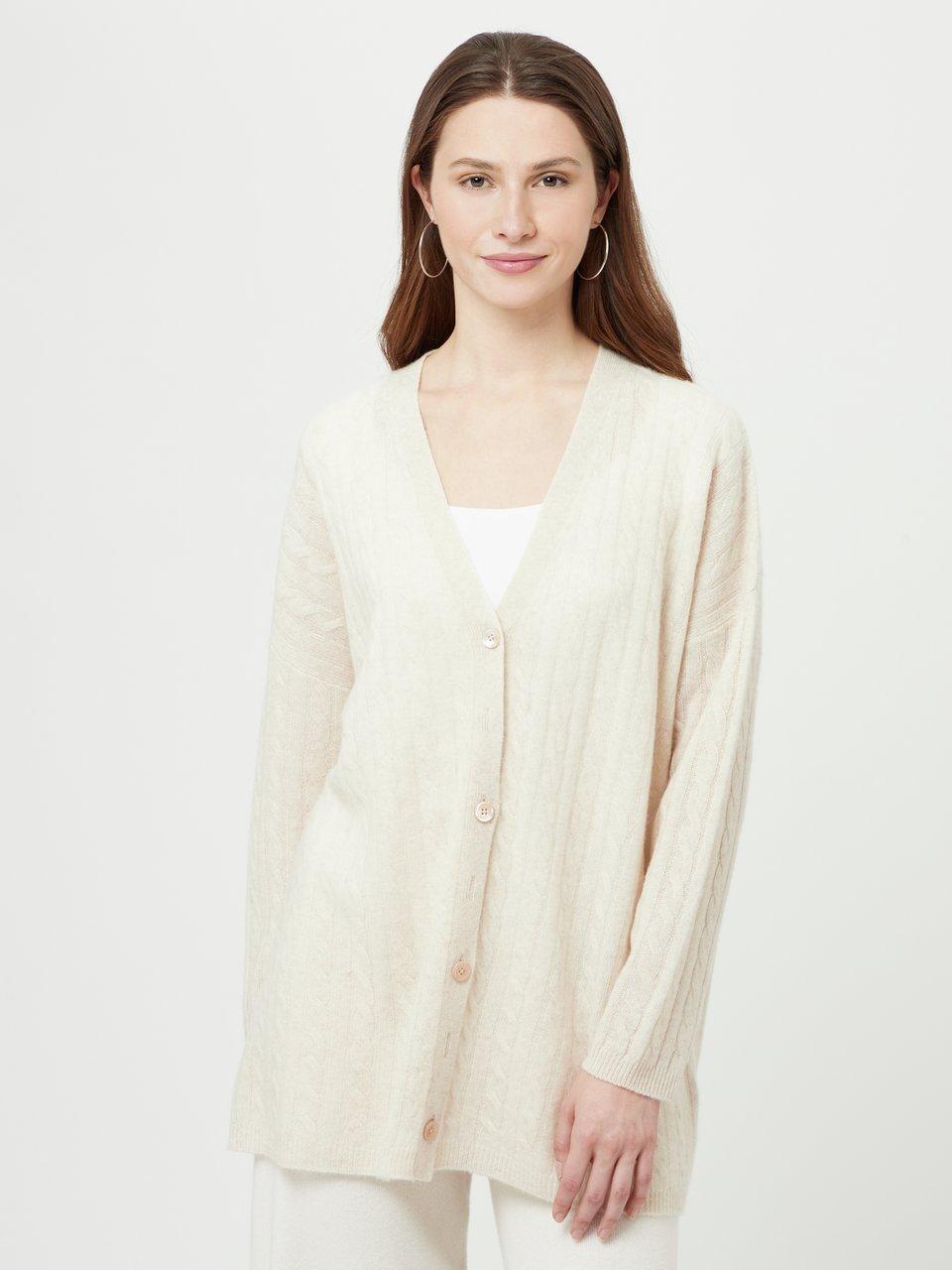 Peter Hahn - Long-Strickjacke aus 100% Kaschmir