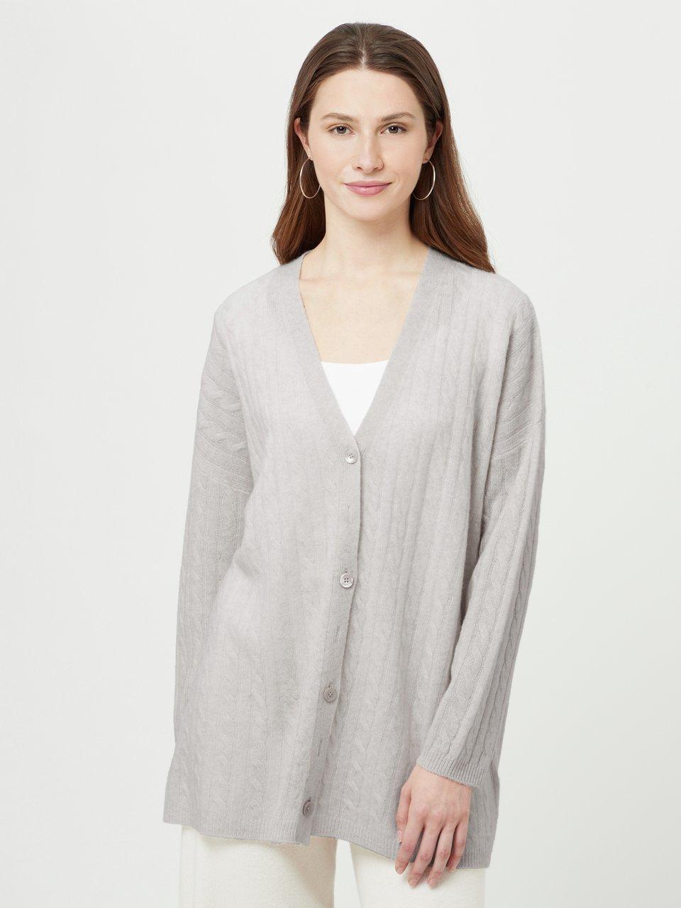 Peter Hahn - Long-Strickjacke aus 100% Kaschmir