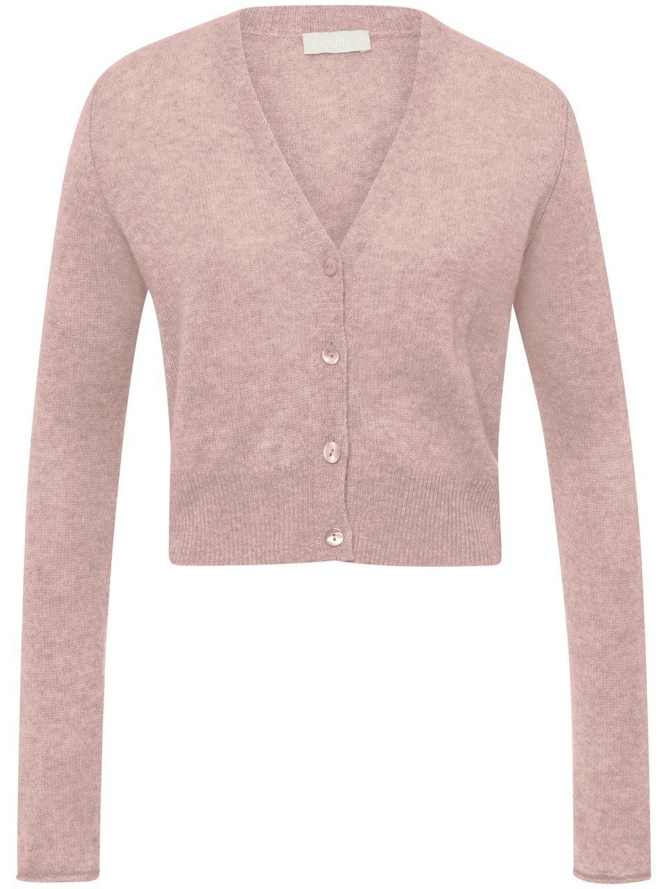 Strickjacke V-Ausschnitt include rosé günstig online kaufen