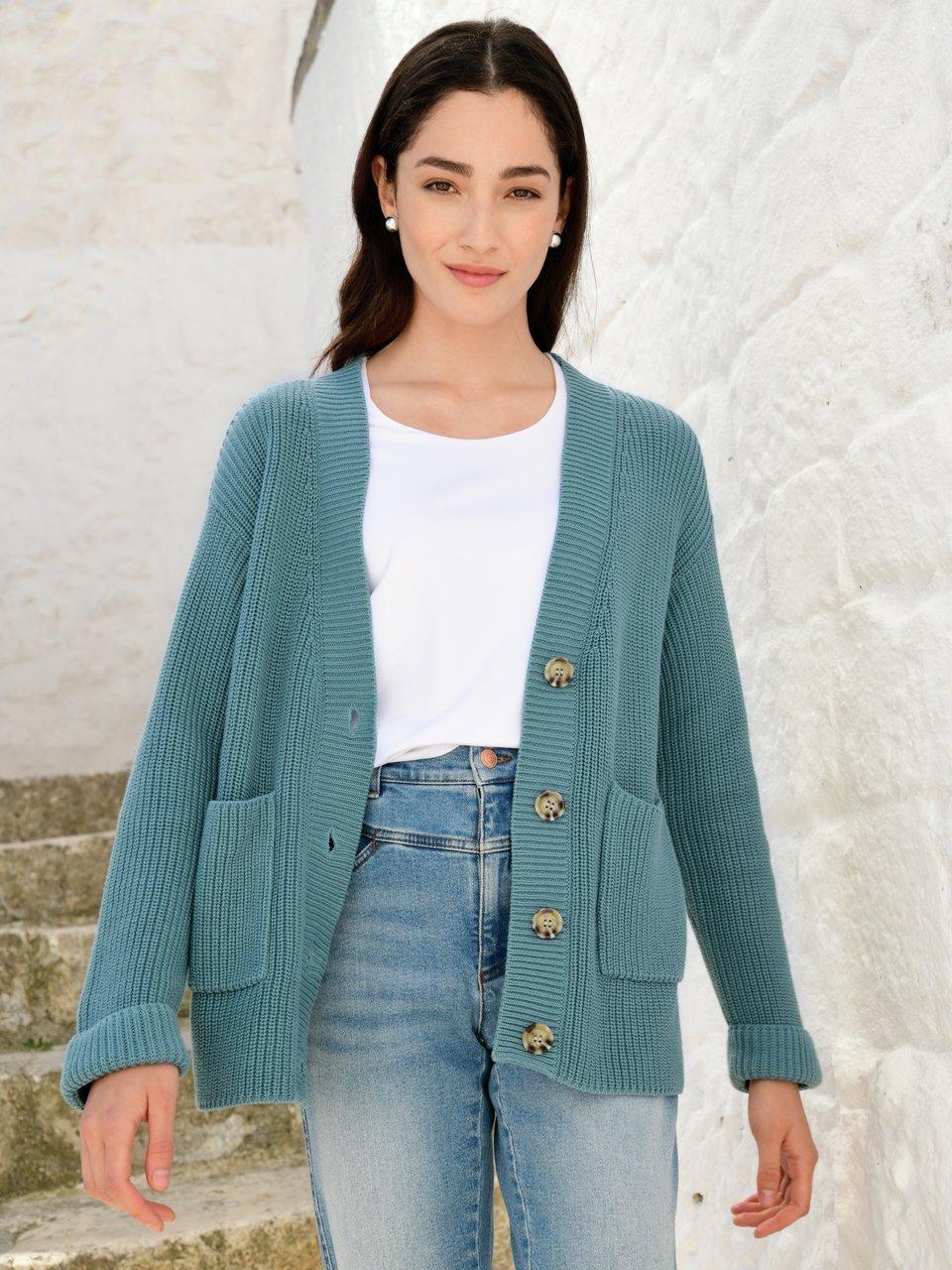 Peter Hahn - Strickjacke mit V-Ausschnitt