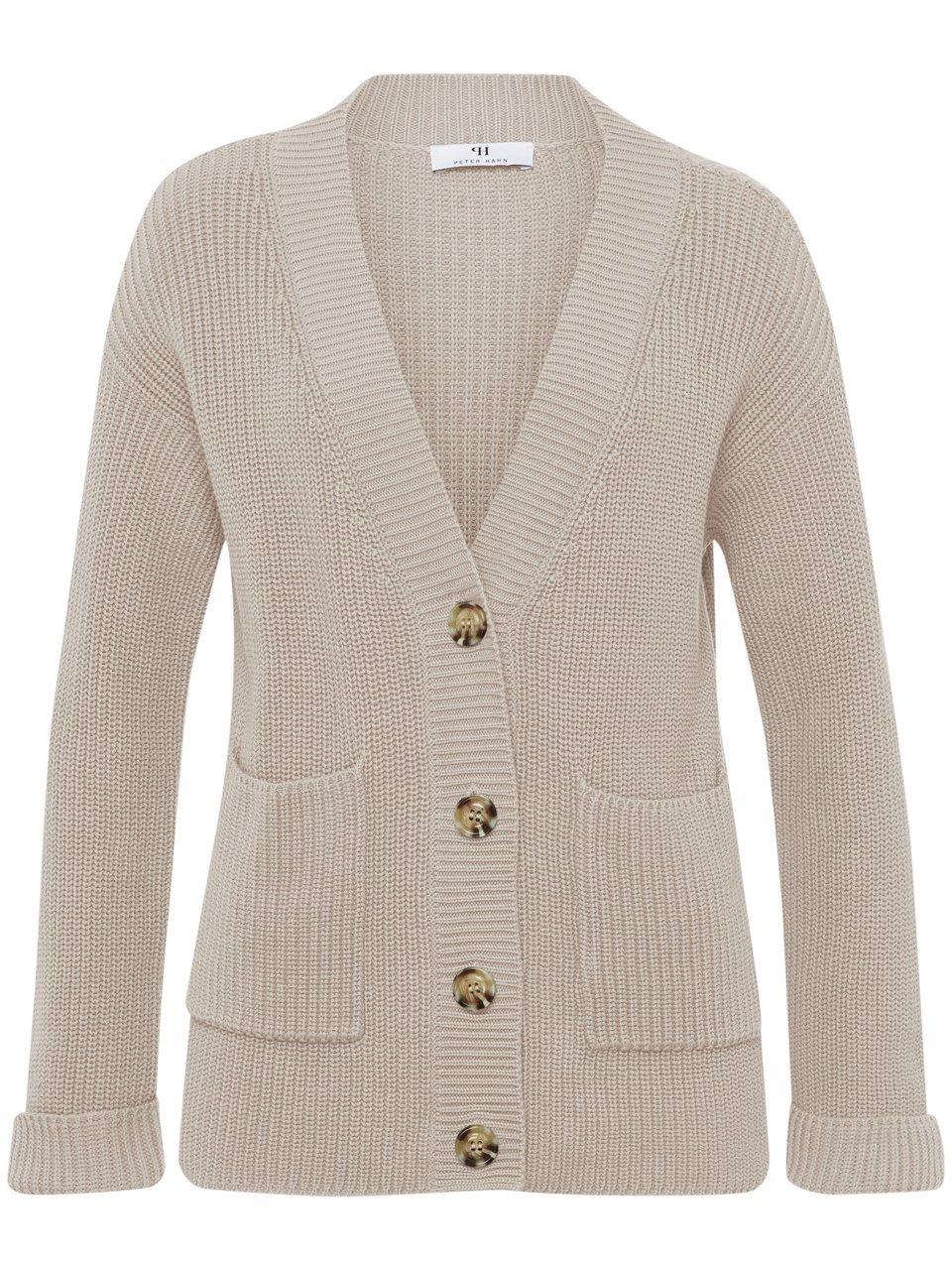 Strickjacke V-Ausschnitt Peter Hahn beige günstig online kaufen