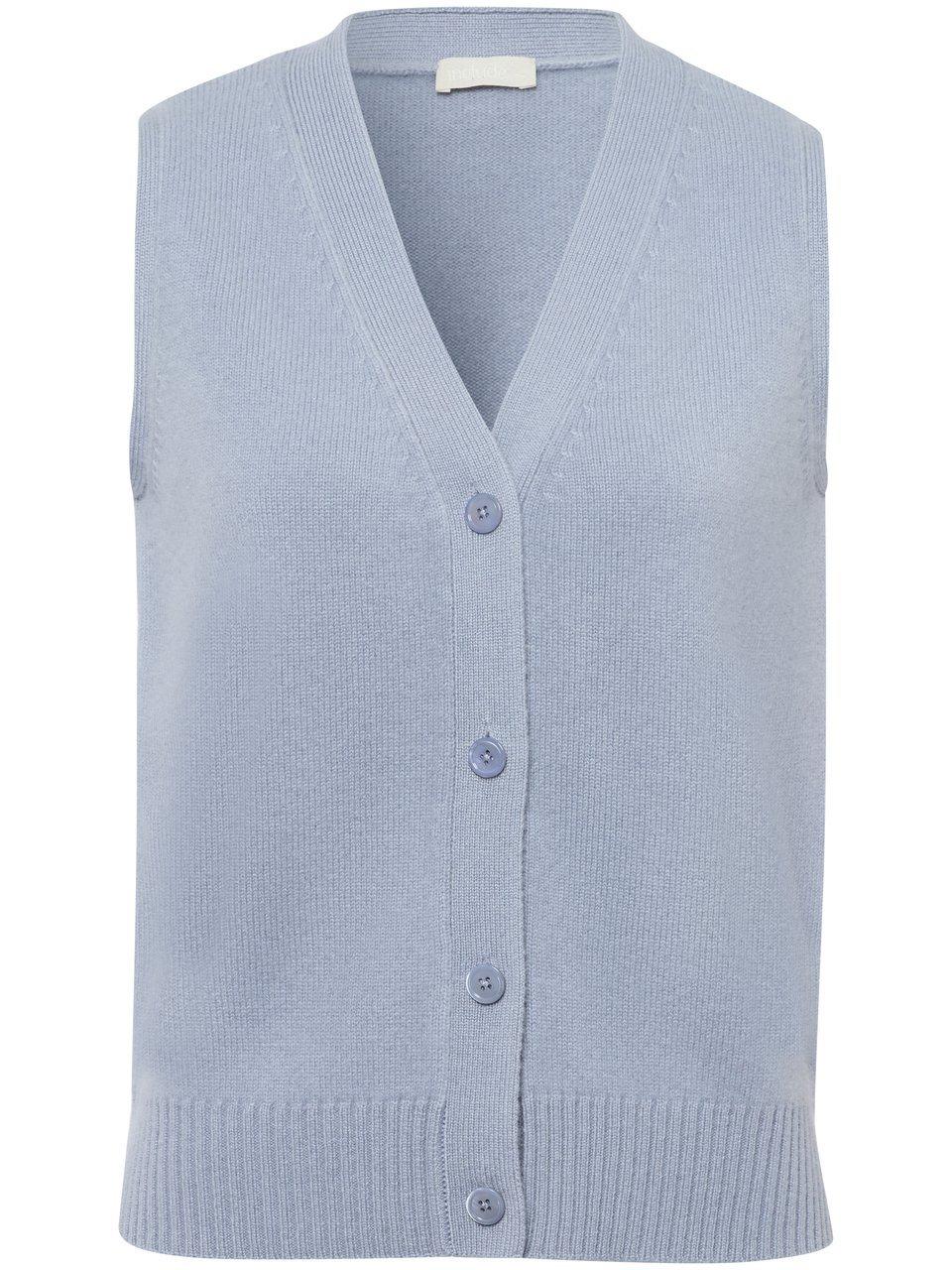 Mouwloos vest 100% kasjmier Van include blauw