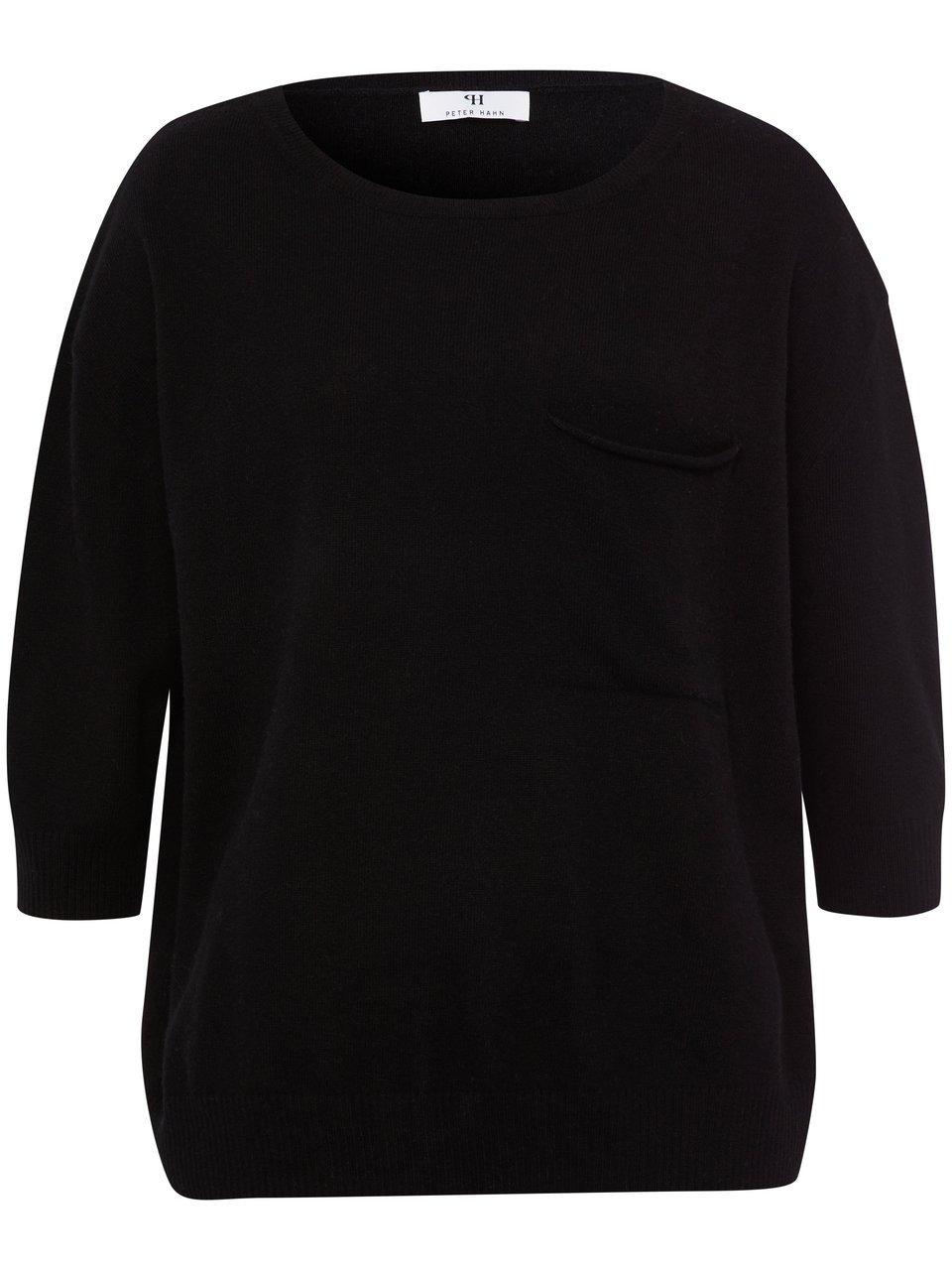 Thumbnail - Peter Hahn - Pullover mit 3/4-Arm, schwarz, Gr. 40 / M - Schurwolle
