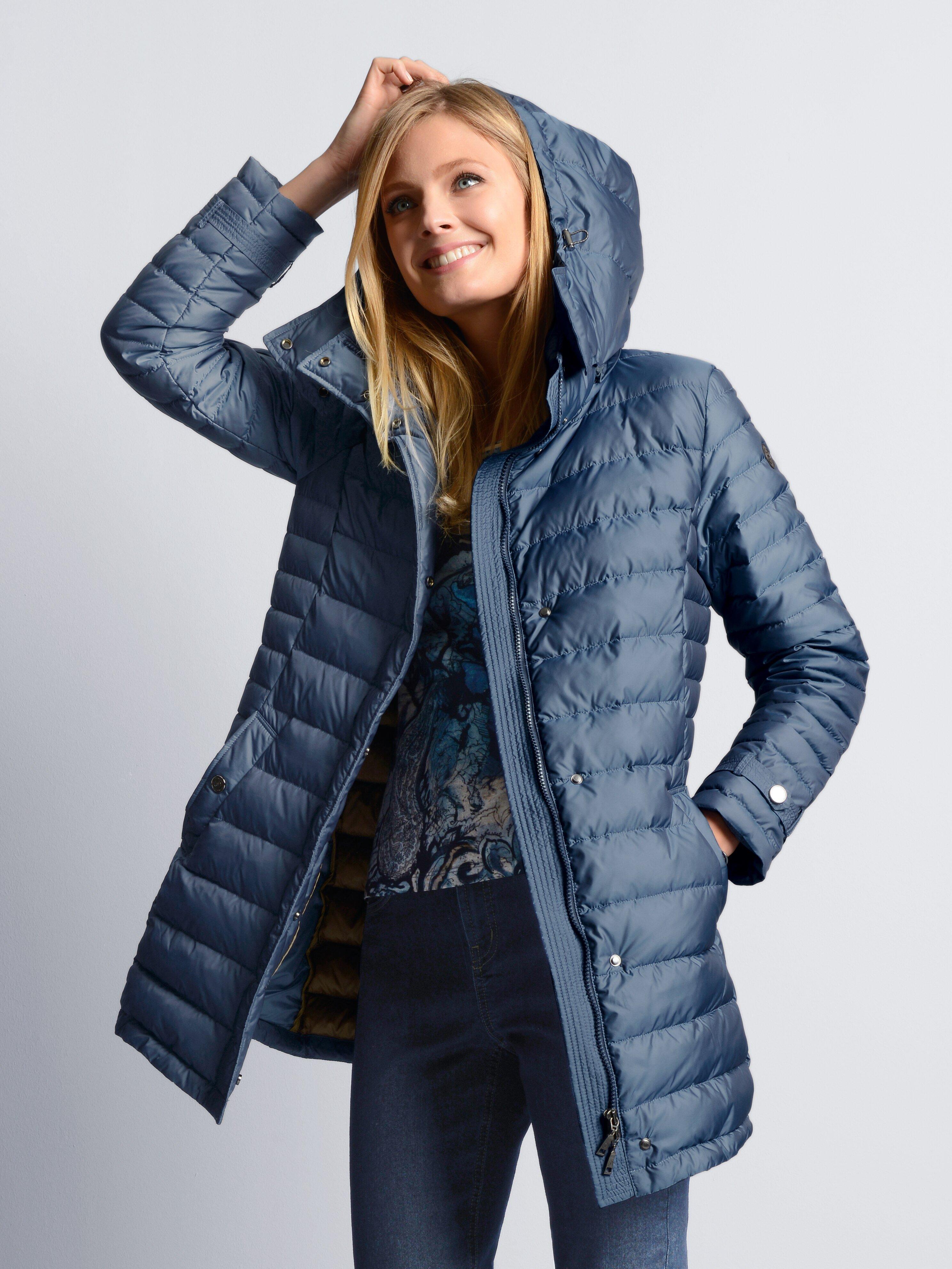 Quilted down coat water repellent microfibre