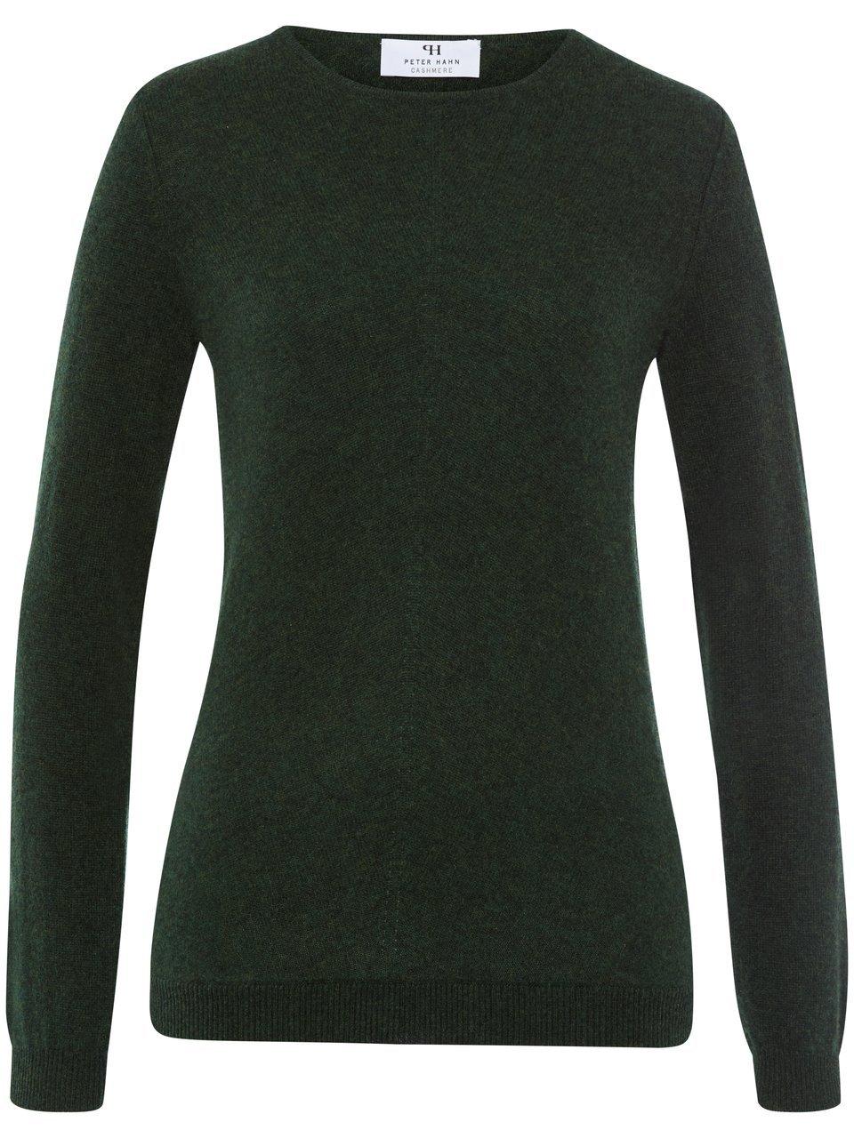 Trui 100% kasjmier ronde hals Van Peter Hahn Cashmere groen