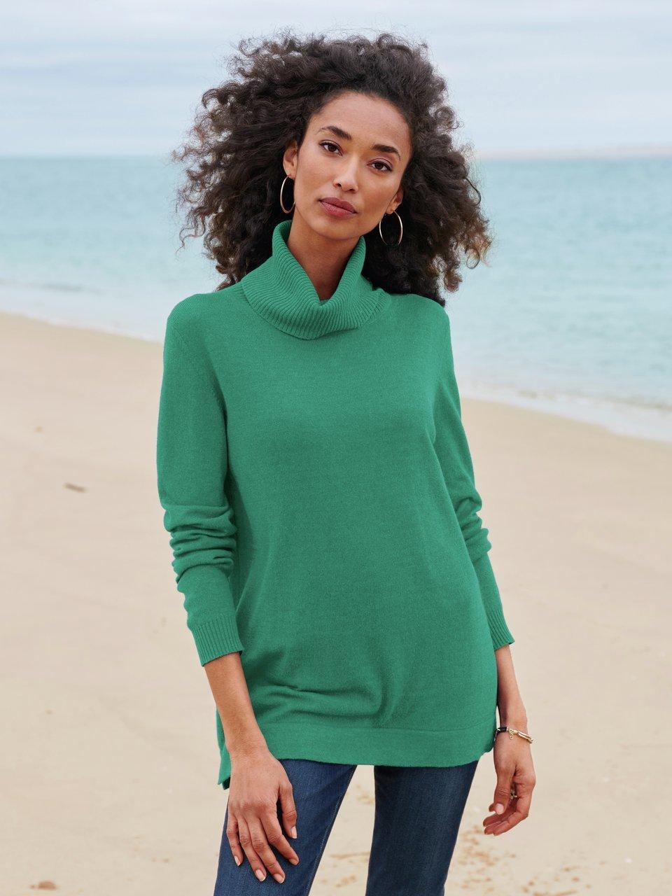 Peter Hahn Rollkragen-Pullover Modell Tamara Moosgrün